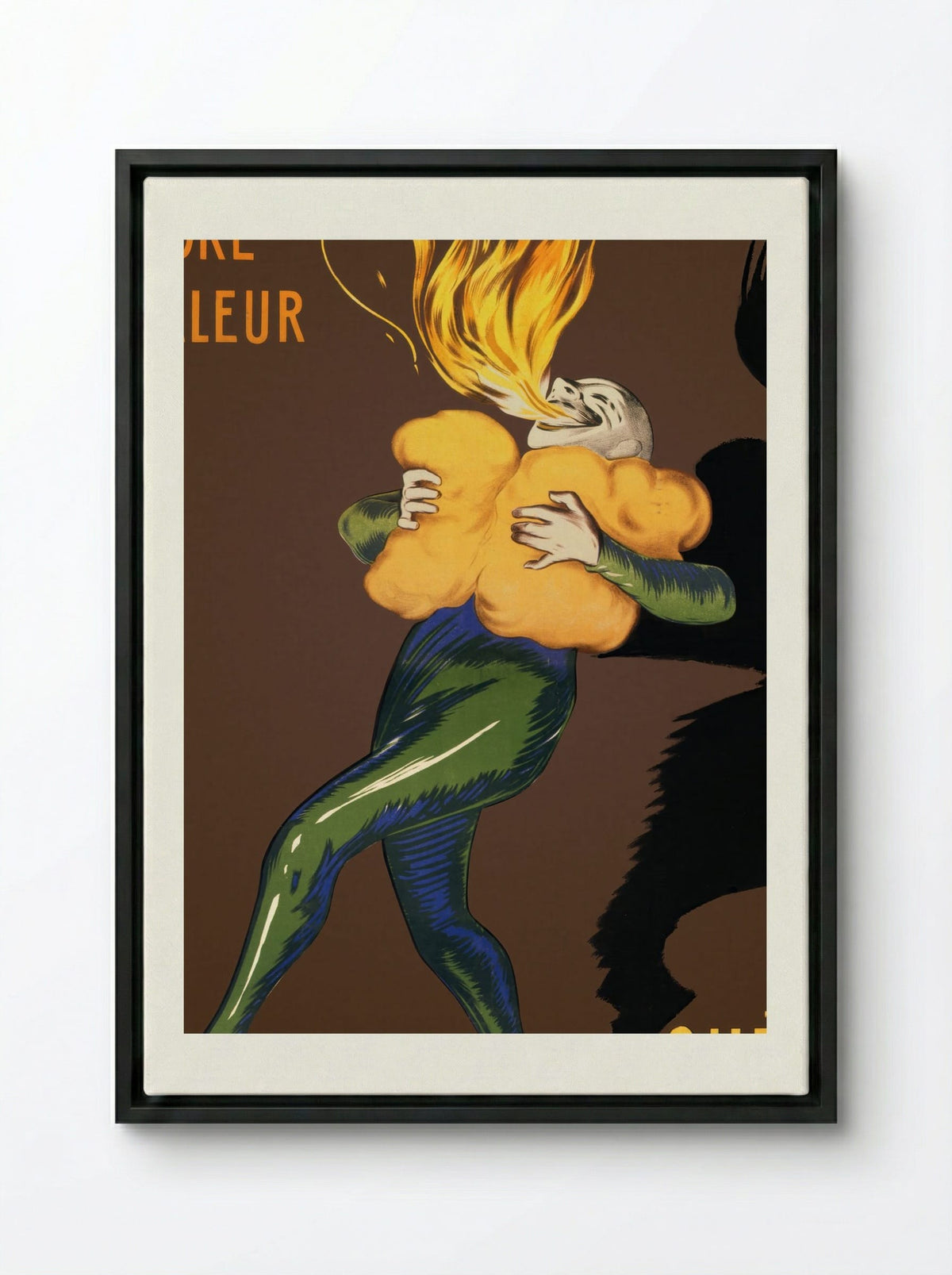 Le Thermogène Engendre la Chaleur - Leonetto Cappiello - Framed Canvas Black