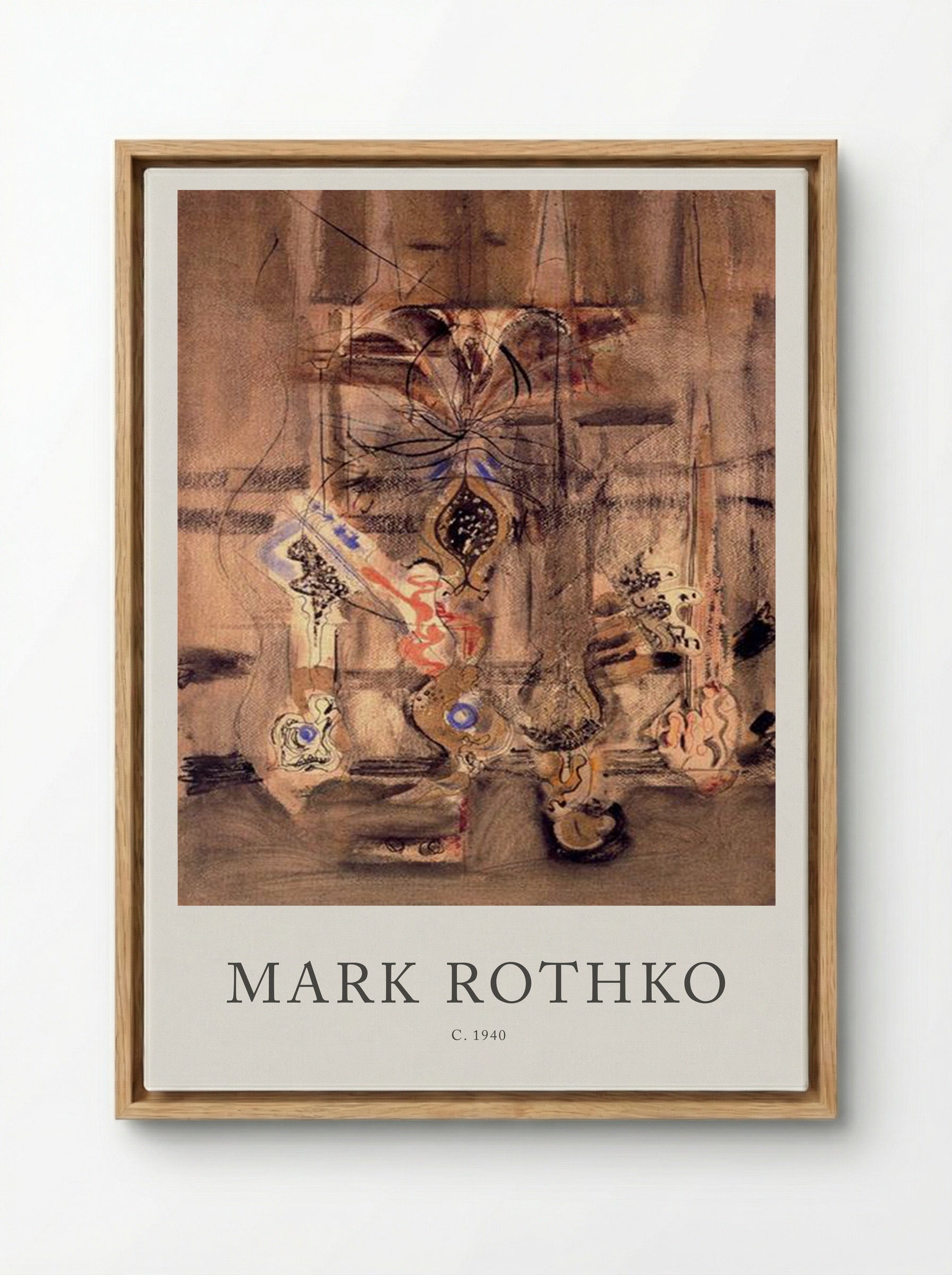 Untitled (Biomorphic Forms) - Mark Rothko - Framed Canvas Wood