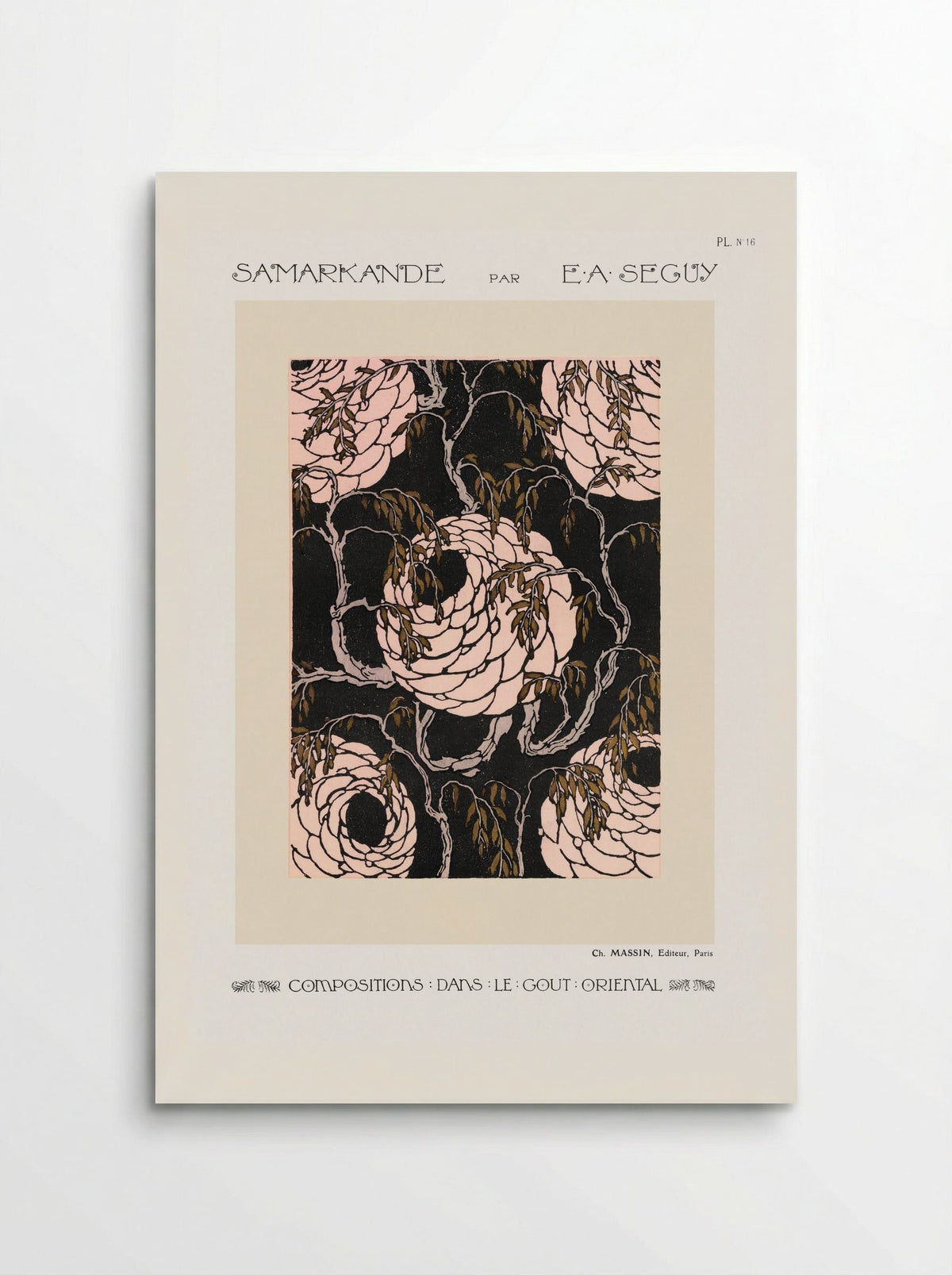 Samarkande, Plate 16 (Floral Composition in the Oriental Style) - Émile-Allain Séguy - Poster
