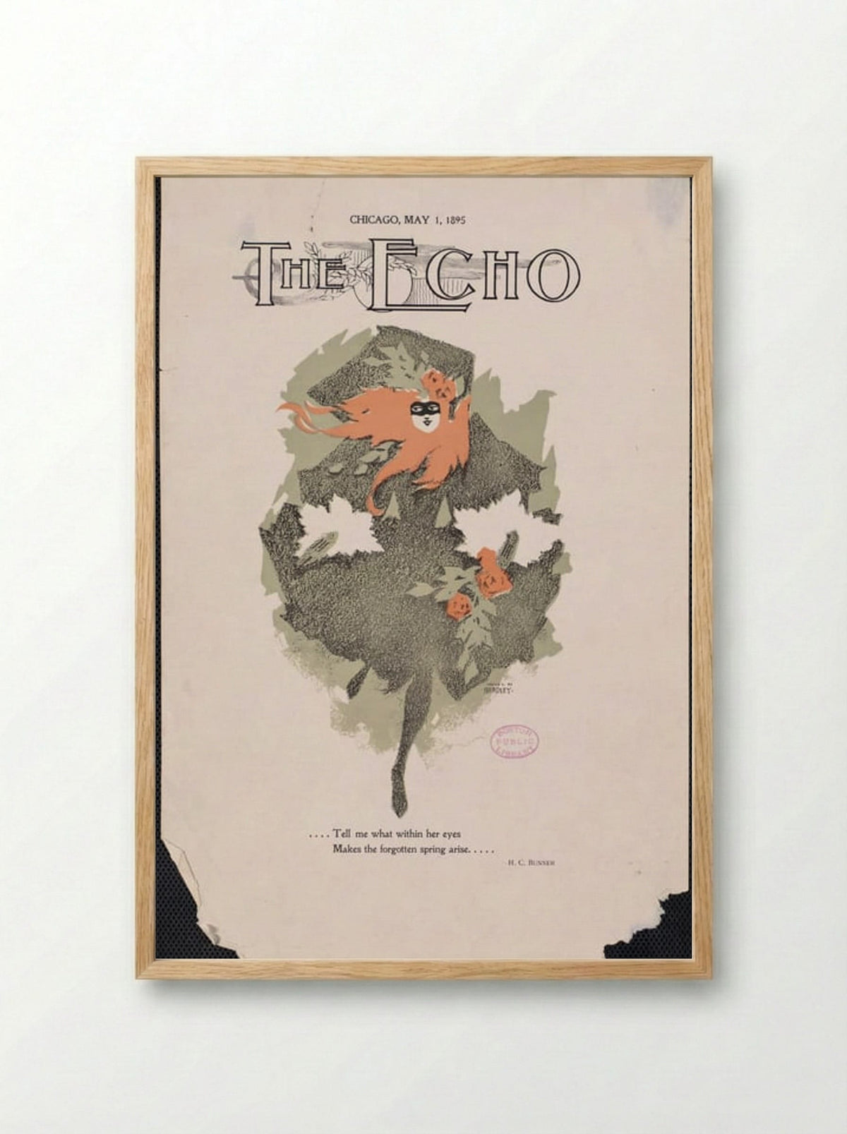 The Echo, Chicago, May 1, 1895 - Will H. Bradley - Framed Print Wood