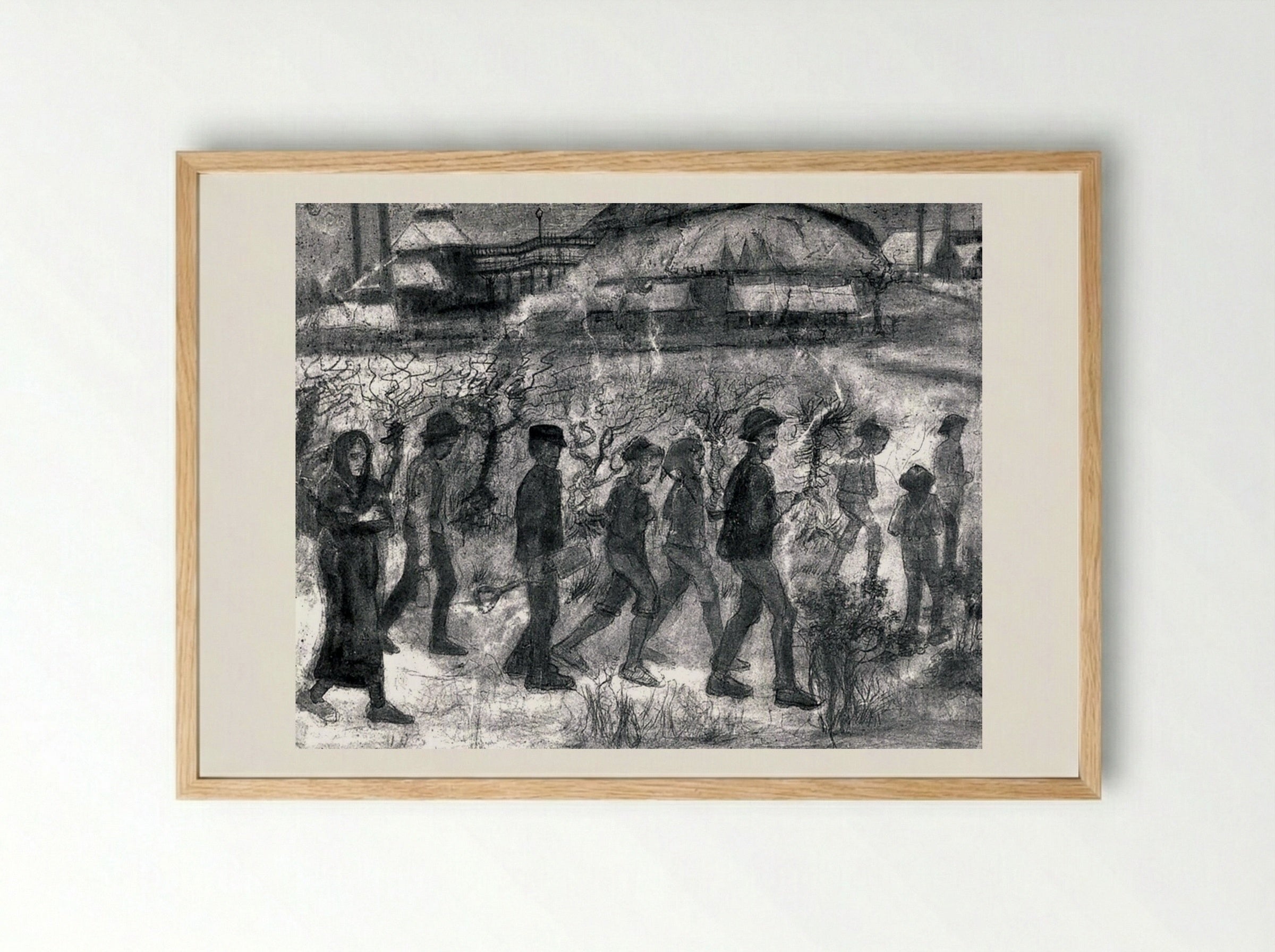 Miners - Käthe Kollwitz - Framed Print Wood