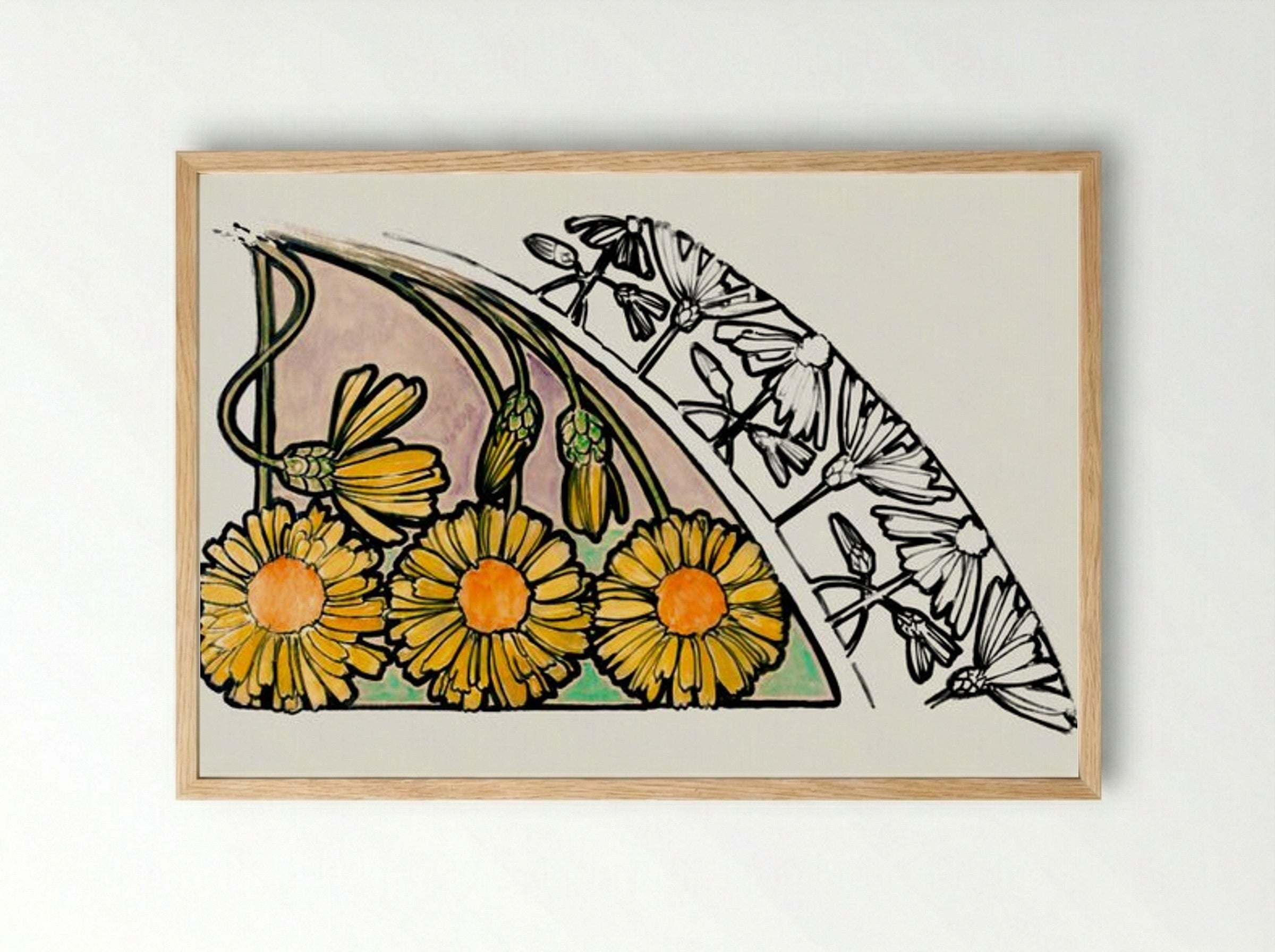 Floral Motif for Fouquet Boutique - Alphonse Mucha - Framed Print Wood