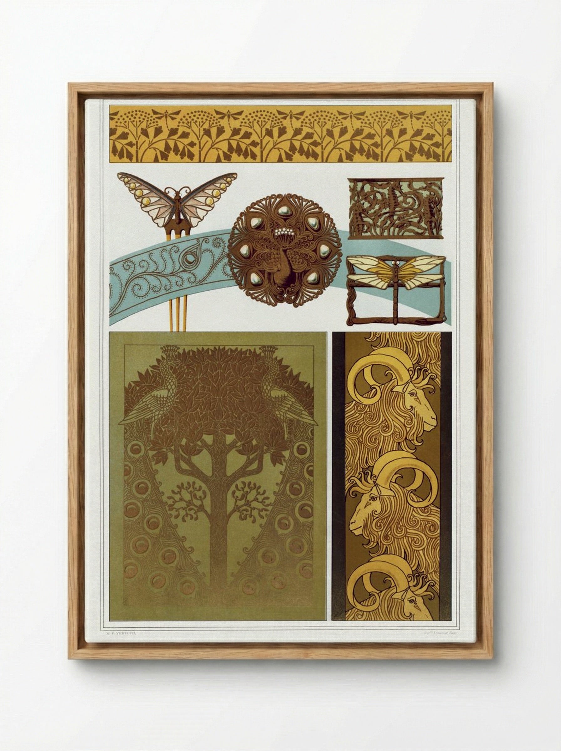 L'Animal dans la Décoration, Plate 18 - Maurice Pillard Verneuil - Framed Canvas Wood