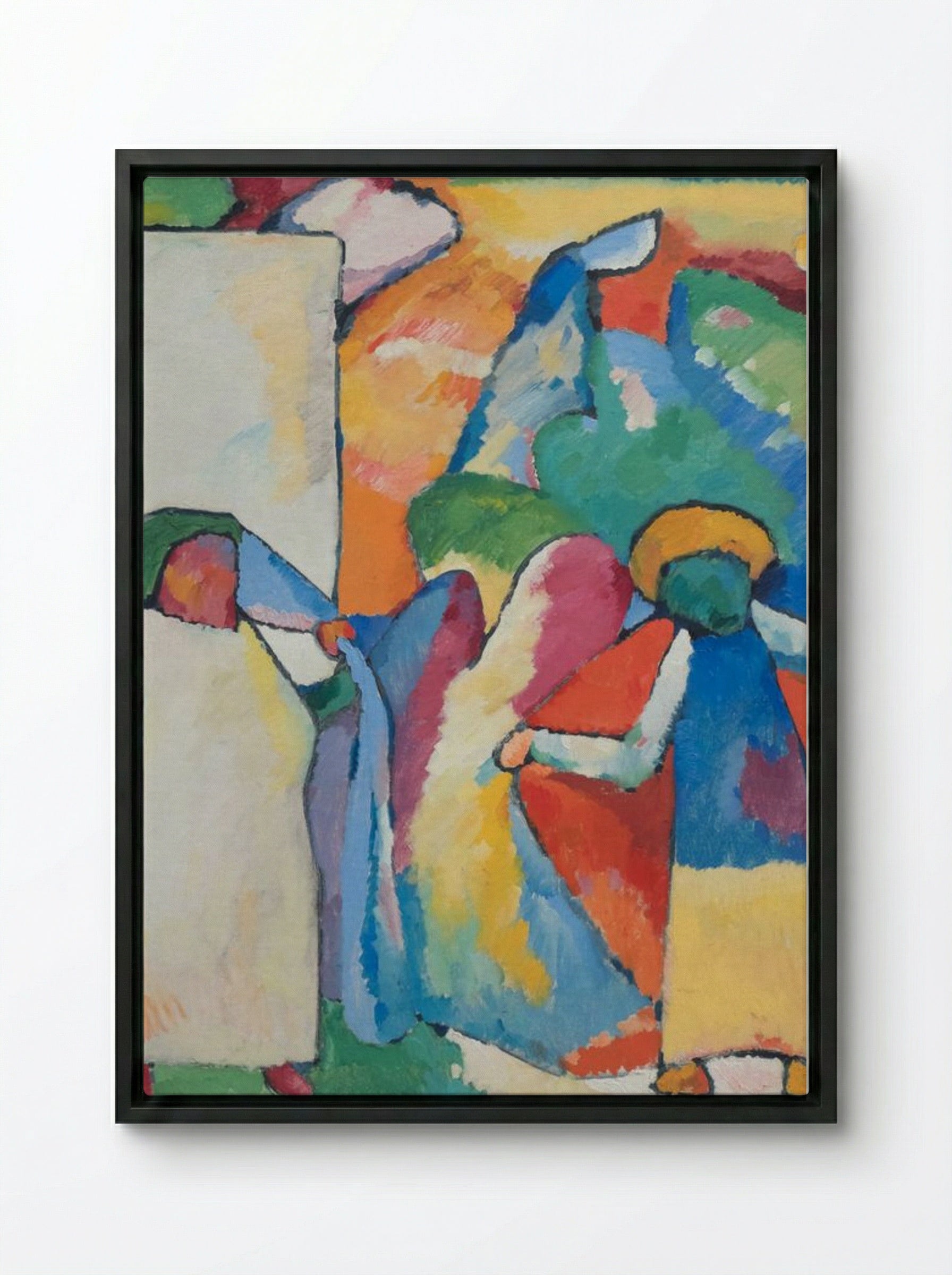Improvisation 6 (African) - Wassily Kandinsky - Framed Canvas Black