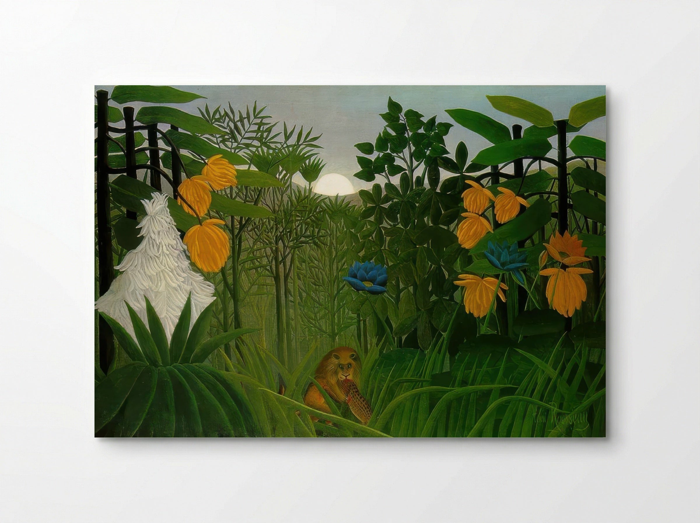 The Repast of the Lion by Henri Rousseau – Naïve Art Jungle Wildlife Print - Poster