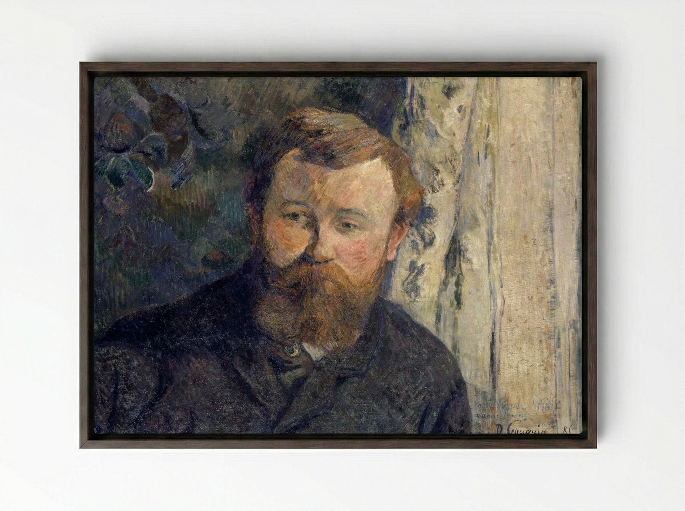 Portrait of Achille Granchi-Taylor - Paul Gauguin - Framed Canvas Dark Wood