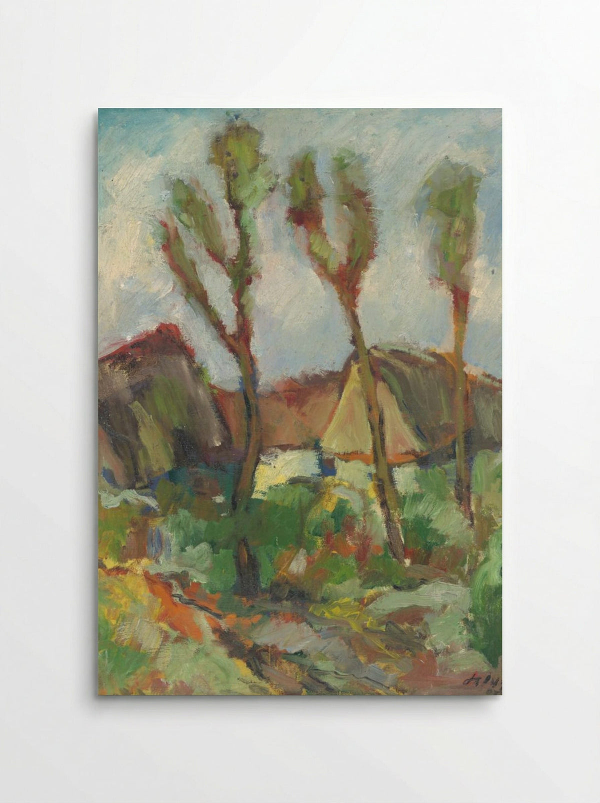 Sketch of a Landscape with Poplars - Zolo Palugyay - Poster