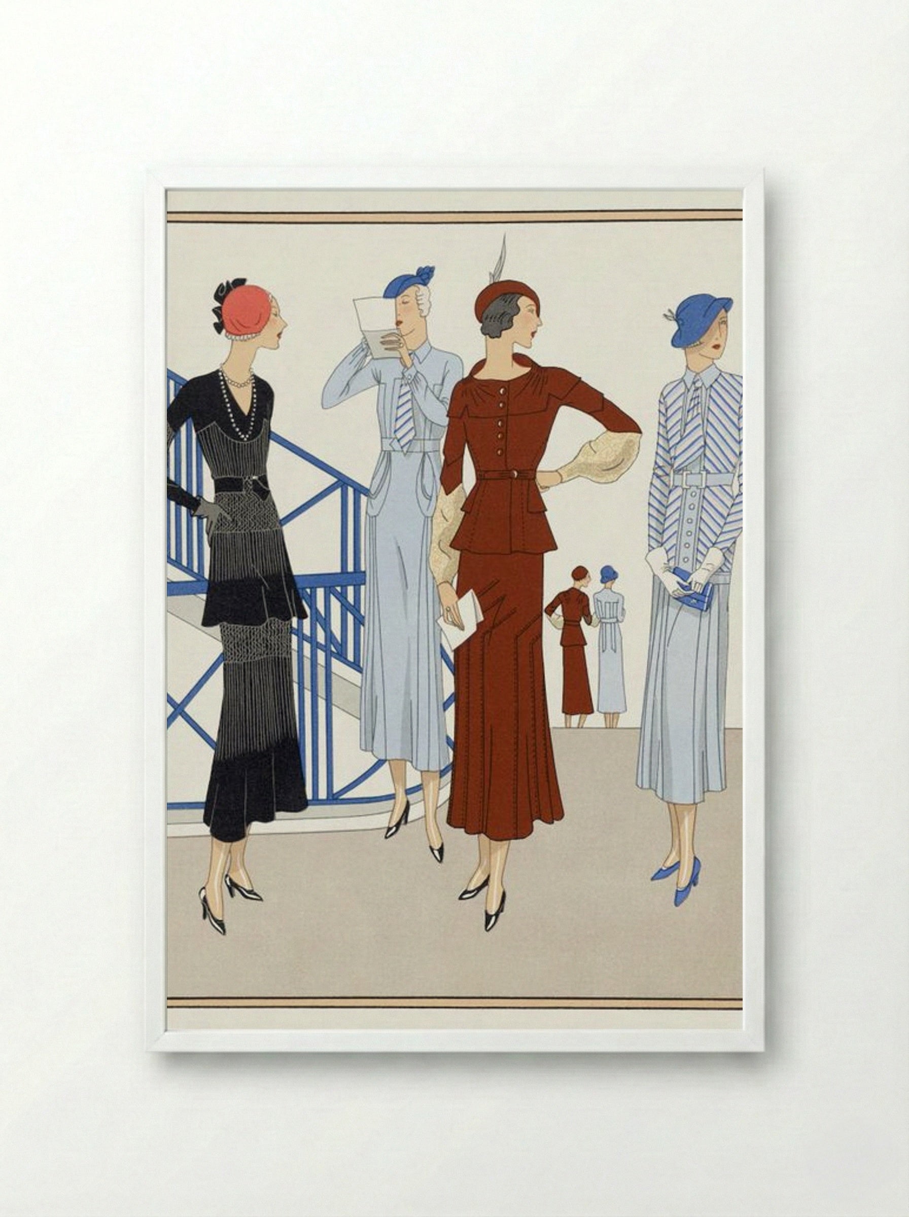 Ladieswear, 1932 - Martial et Armand and Bernard et Cie - Framed Print White