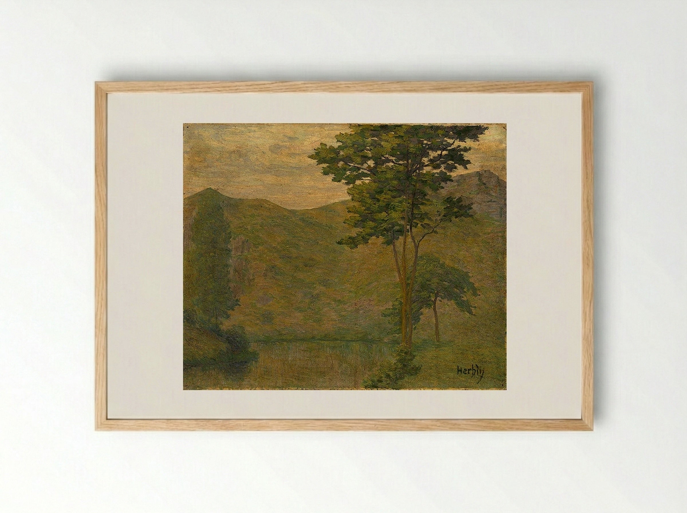 Green Landscape - Auguste Herbin - Framed Print Wood