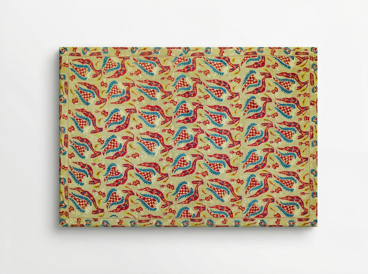 Turkish Bed Cover Pattern with Flowers and Leaves - William Morris - Canvas