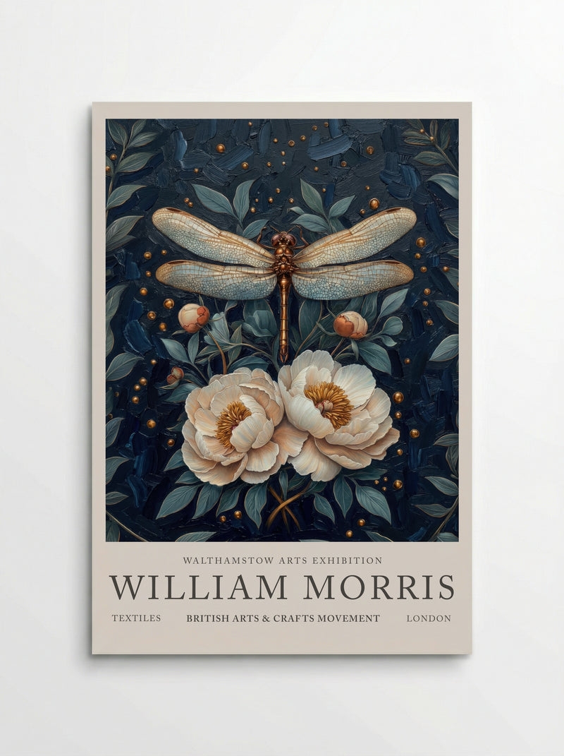 Dragonfly Dazzle - William Morris - Poster