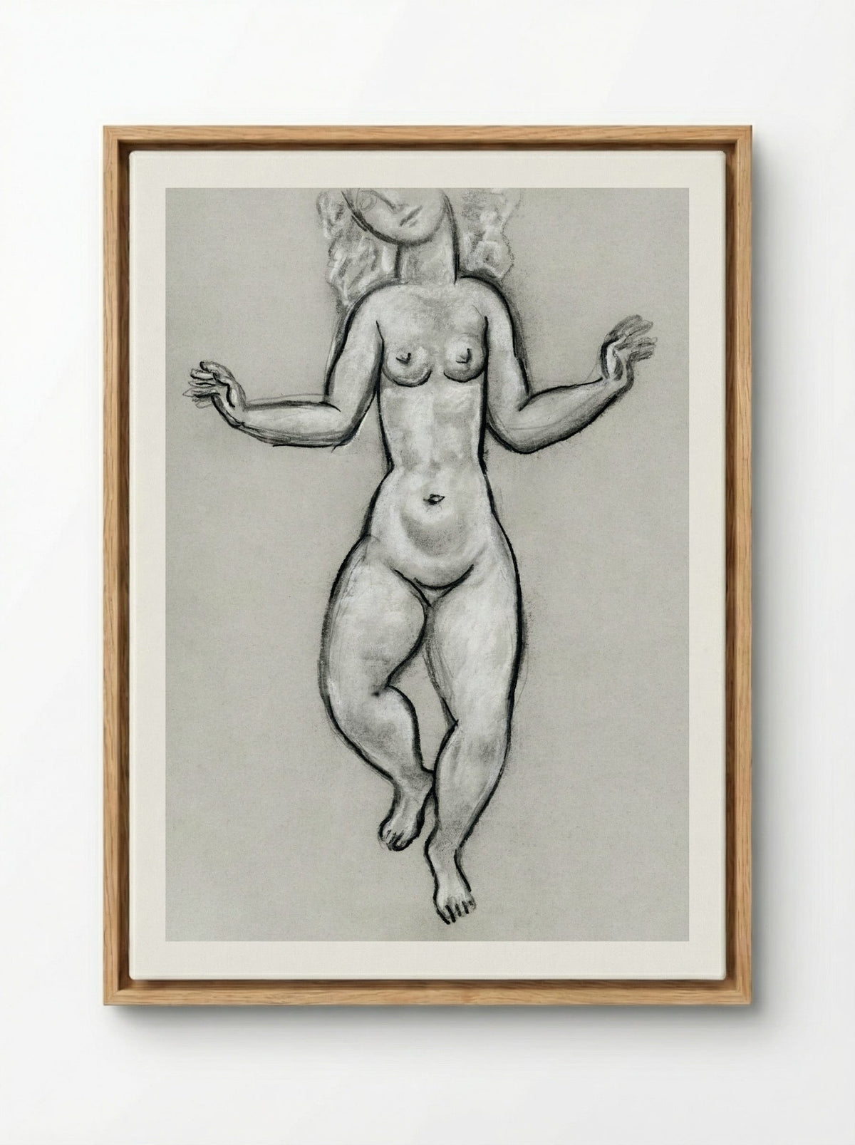 Dancing Naked Woman - Leo Gestel - Framed Canvas Wood