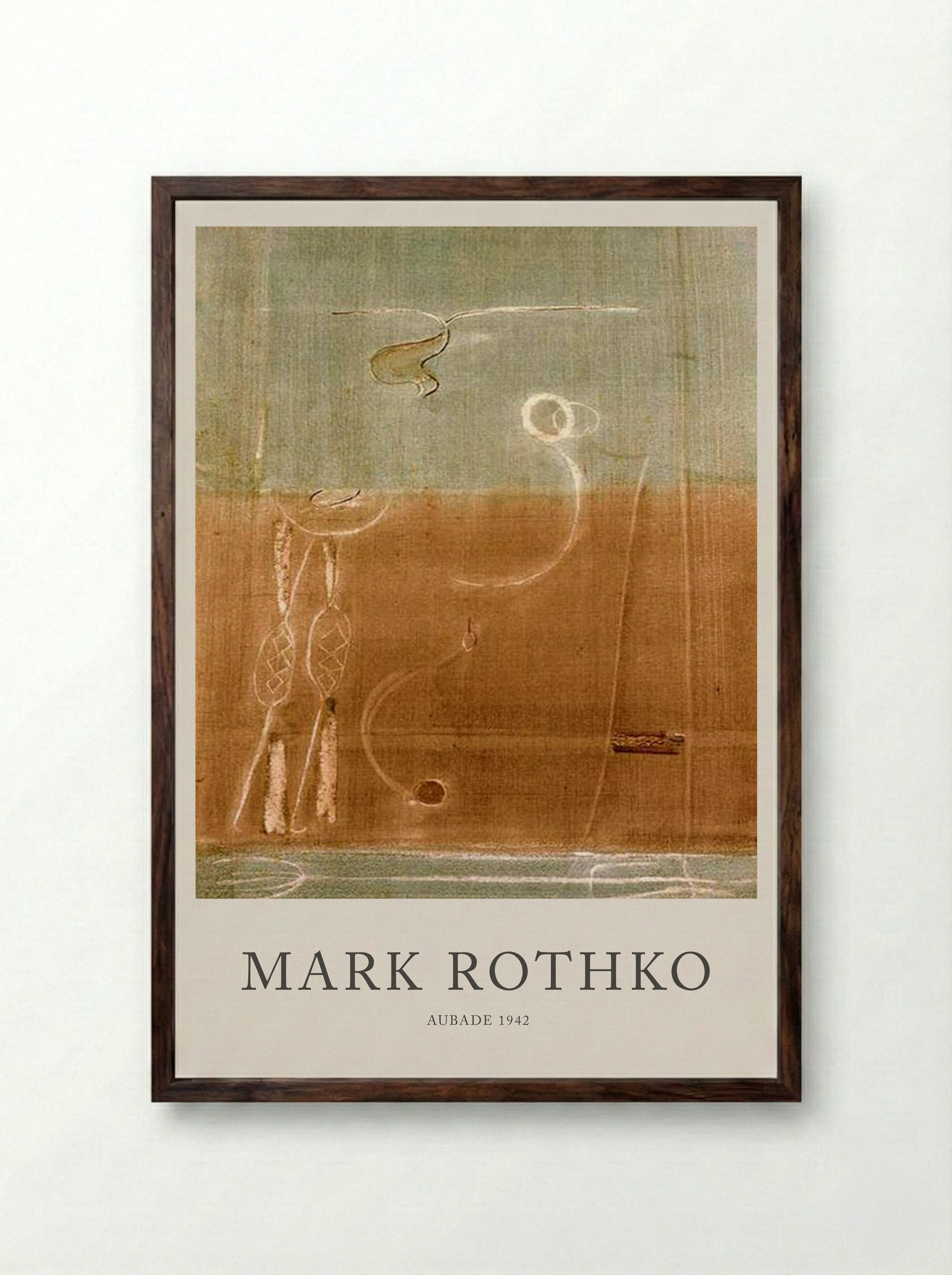 Aubade - Mark Rothko - Framed Print Dark Wood