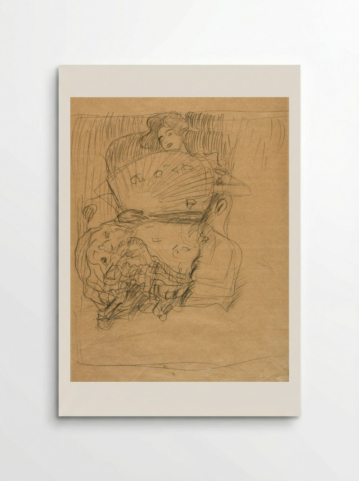 Lady with a Fan - Gustav Klimt - Poster