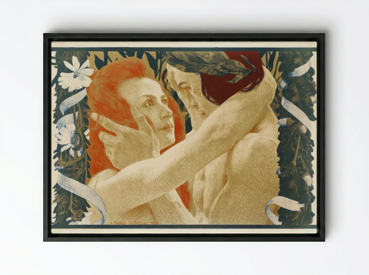Enigma - Henri-Jules-Ferdinand Bellery-Desfontaines - Framed Canvas Black