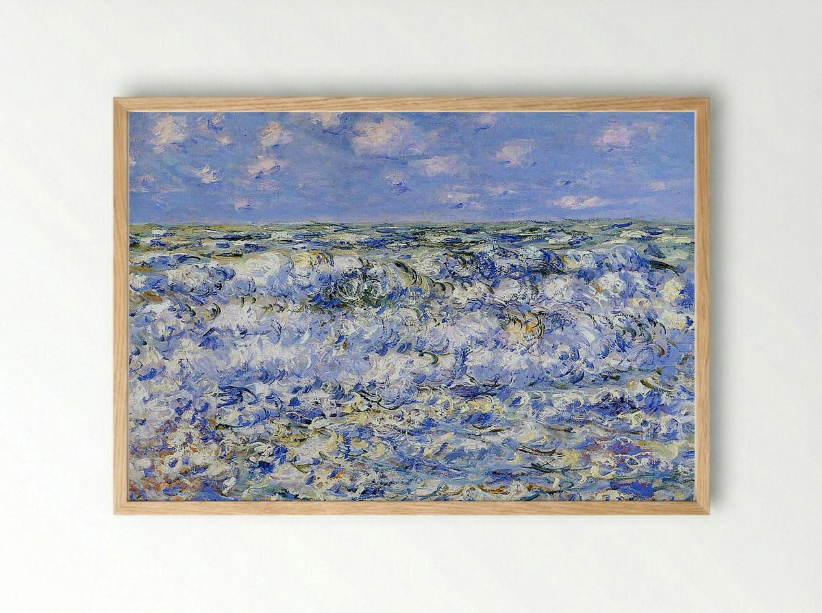 Waves Breaking - Claude Monet - Framed Print Wood