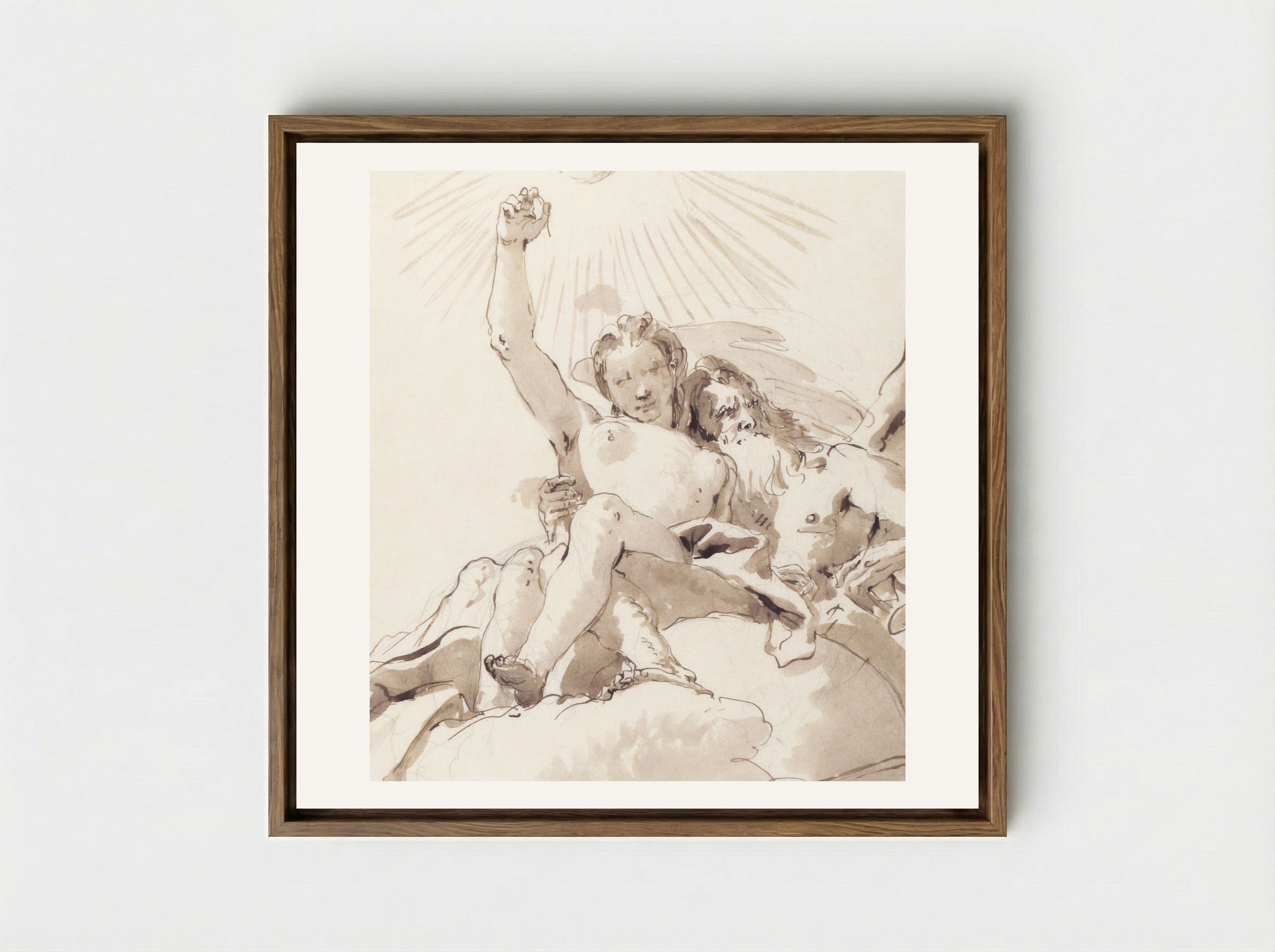 Time and Truth - Giovanni Battista Tiepolo - Framed Canvas Wood