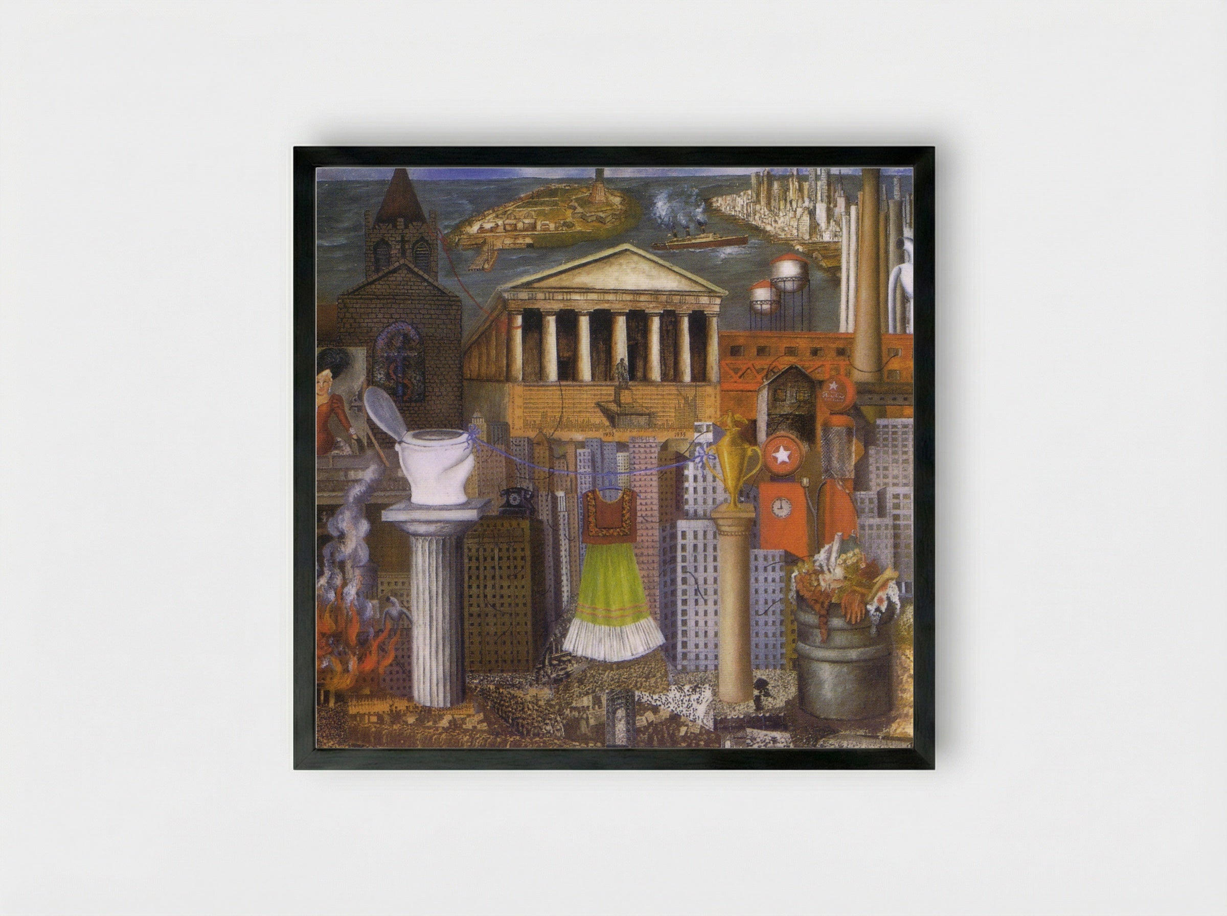 My Dress Hangs There - Frida Kahlo - Framed Print Black