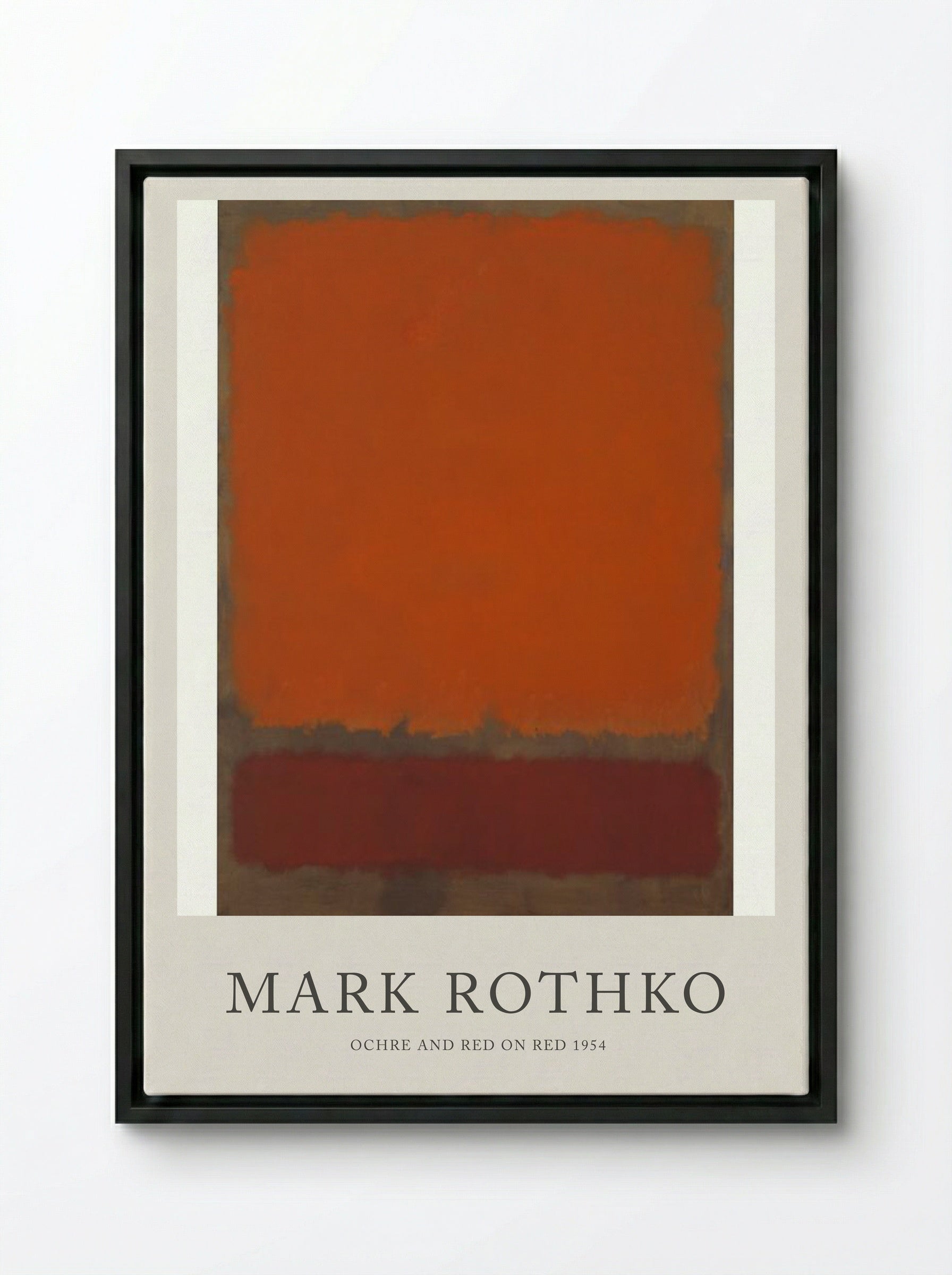 Ochre and Red on Red - Mark Rothko - Framed Canvas Black