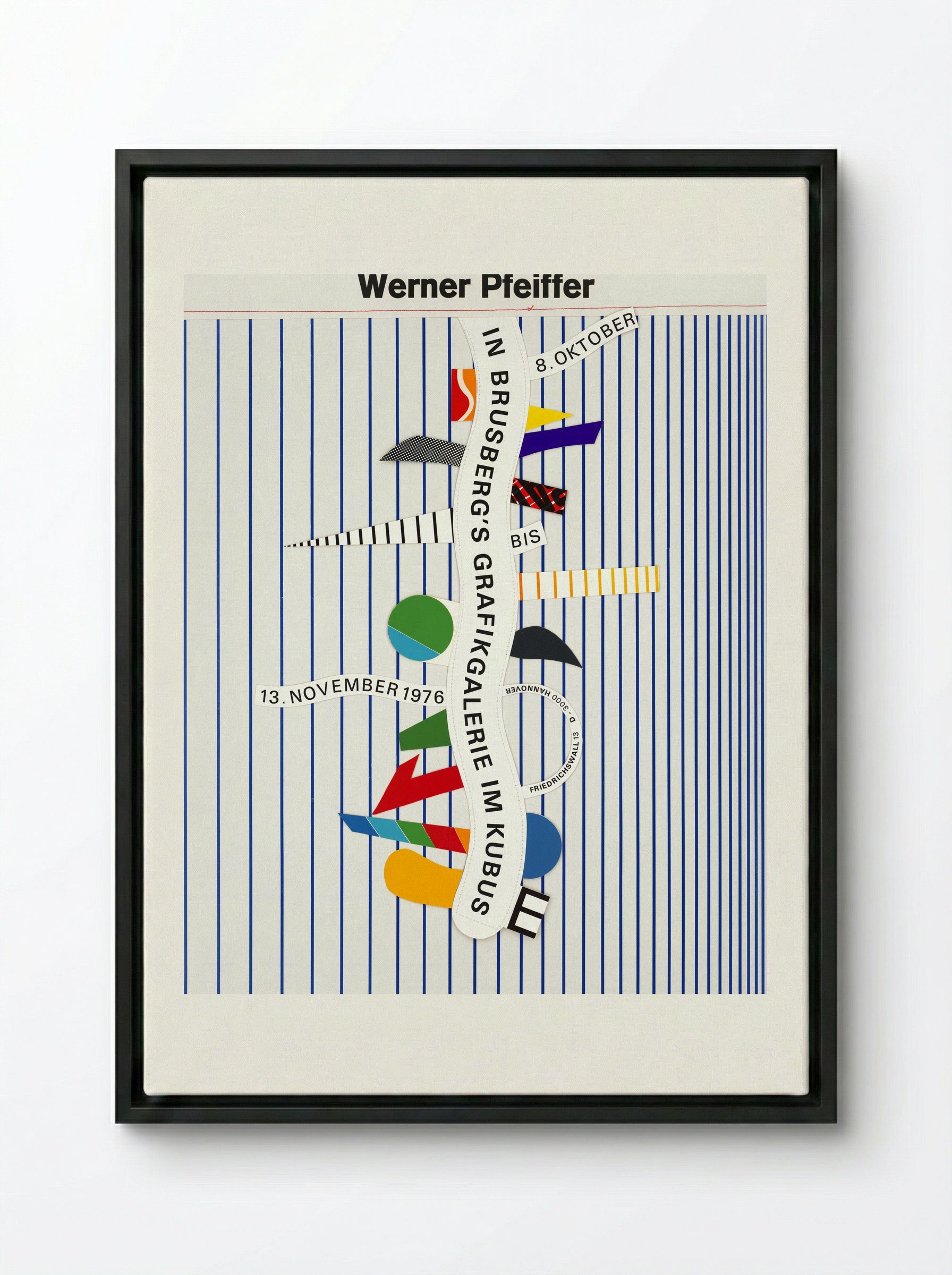 Exhibition in Brusberg's Grafikgalerie im Kubus - Werner Pfeiffer - Framed Canvas Black