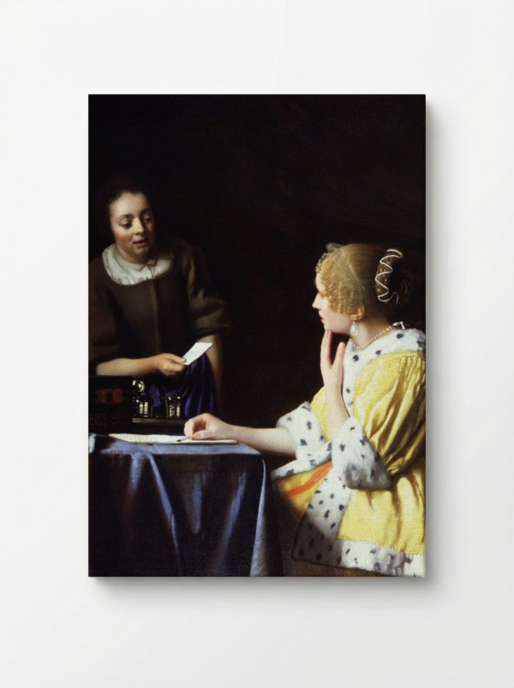 Mistress and Maid - Johannes Vermeer - Canvas
