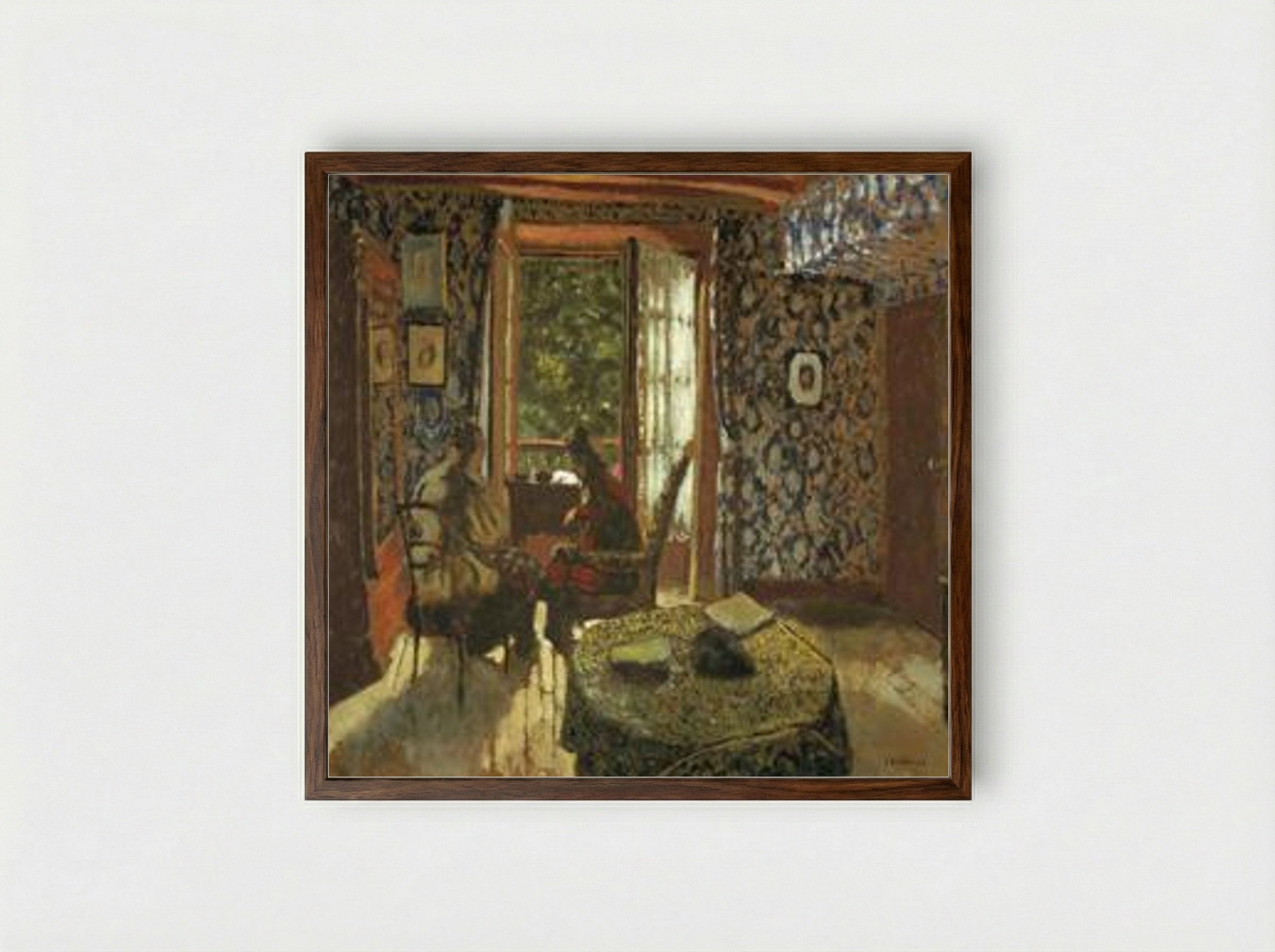 Interior - Édouard Vuillard - Framed Print Dark Wood