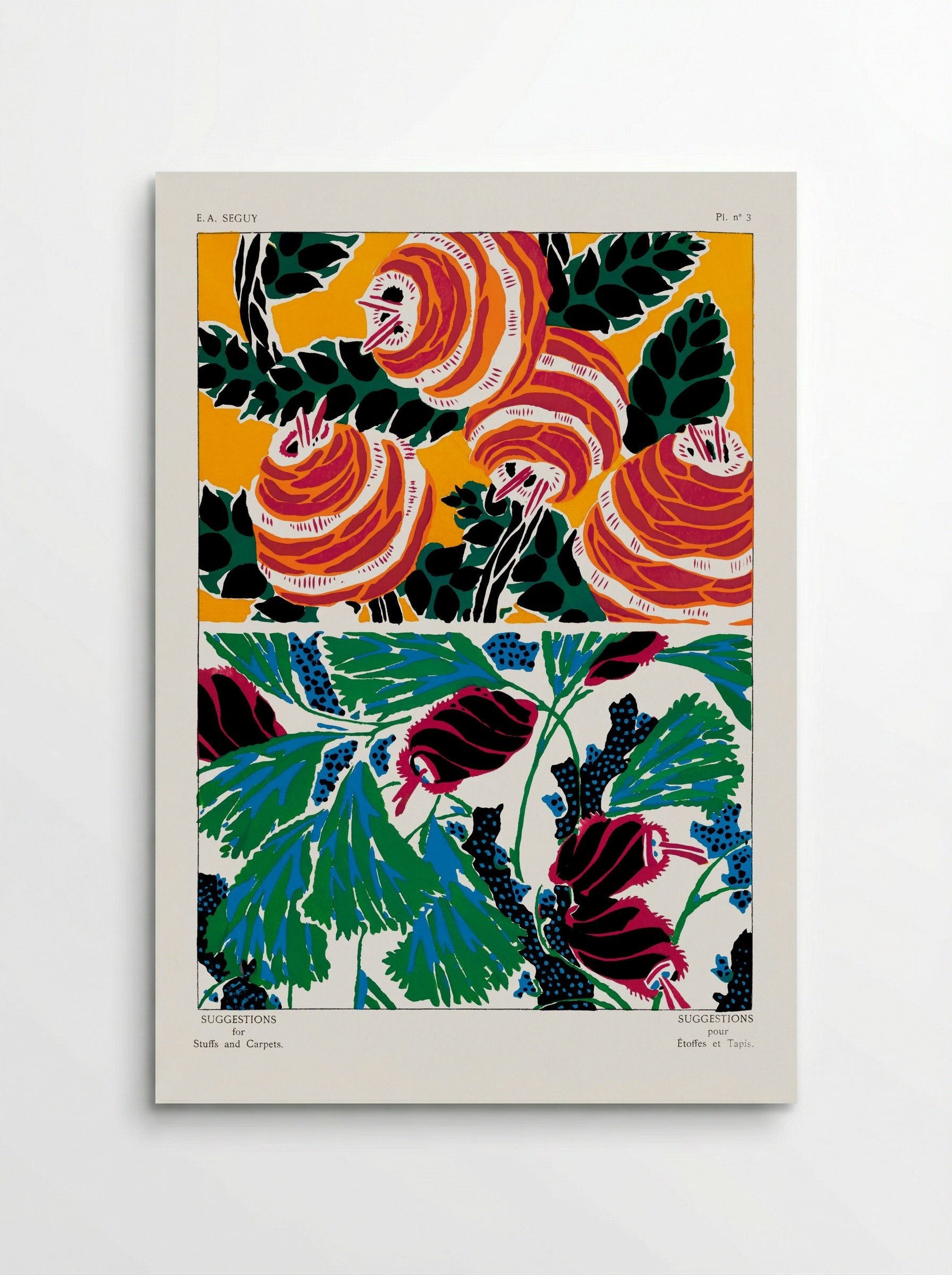 Suggestions pour Étoffes et Tapis, Plate No. 3 - Émile-Allain Séguy - Poster