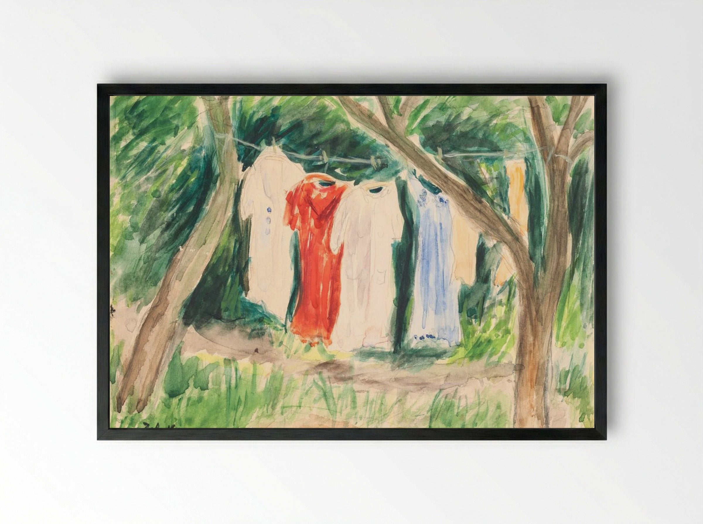 Drying Place in the Sun - John Christensen - Framed Print Black