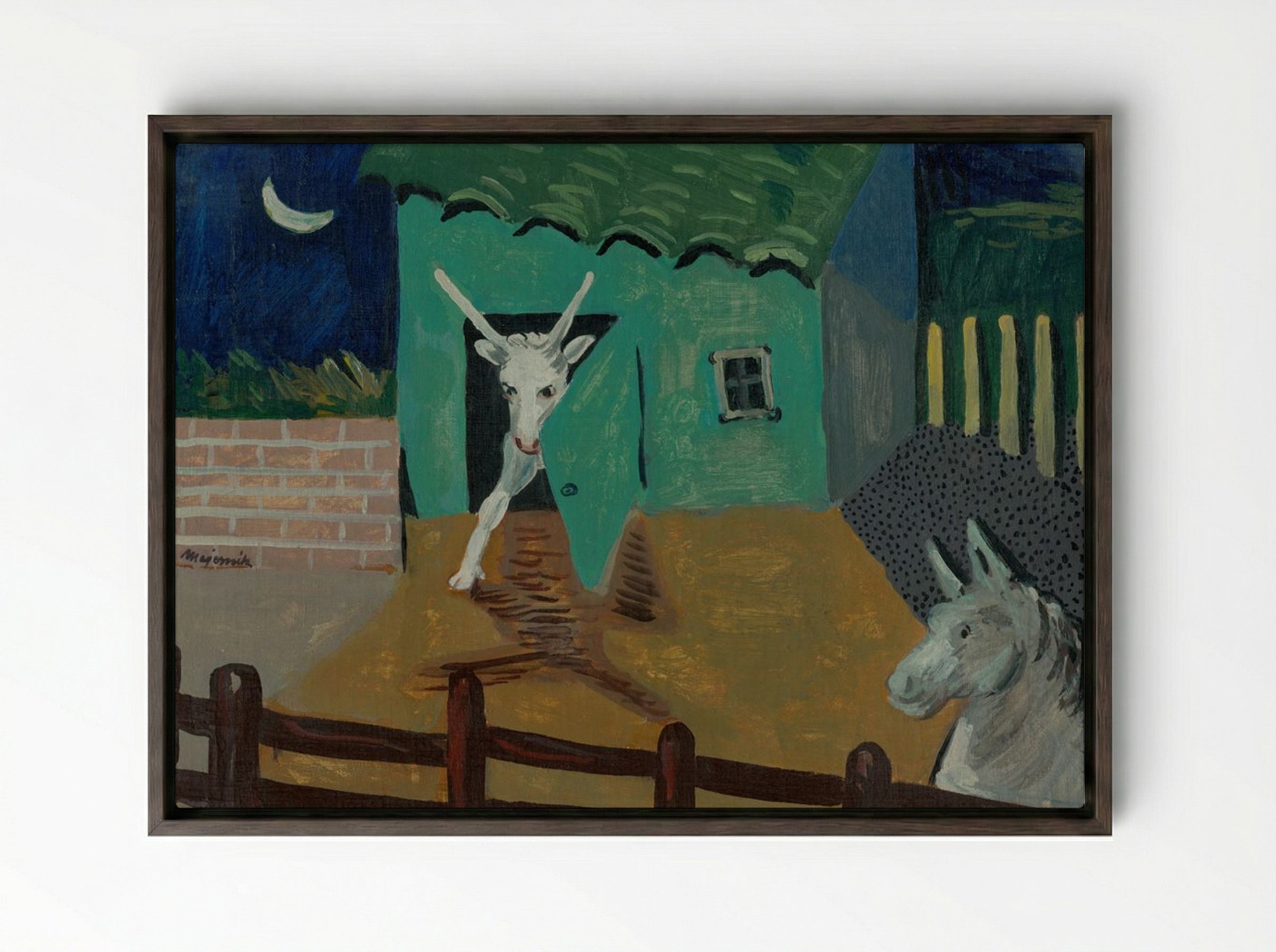 Yard - Cyprián Majerník - Framed Canvas Dark Wood