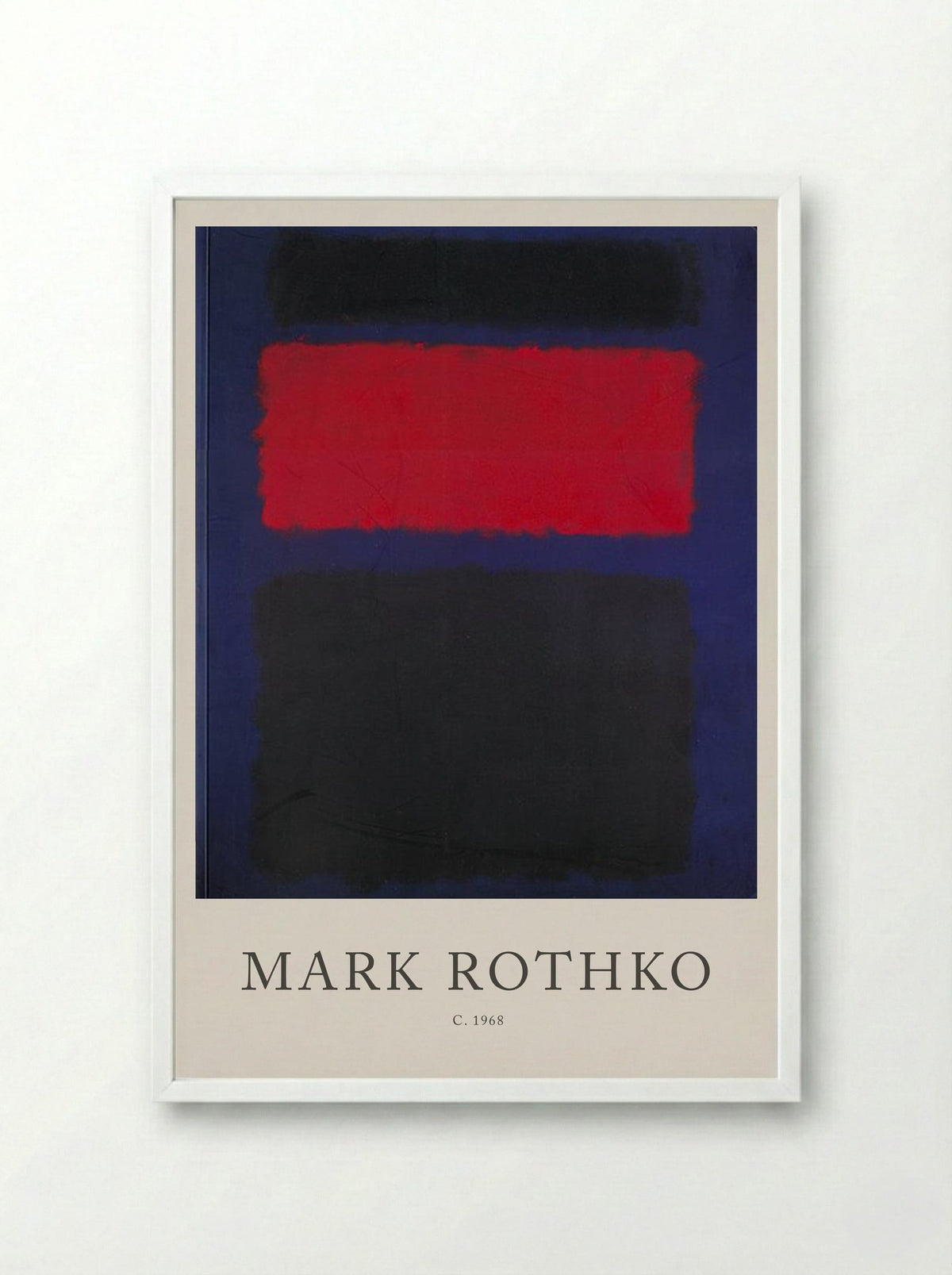 Untitled (Black, Red, and Blue) - Mark Rothko - Framed Print White