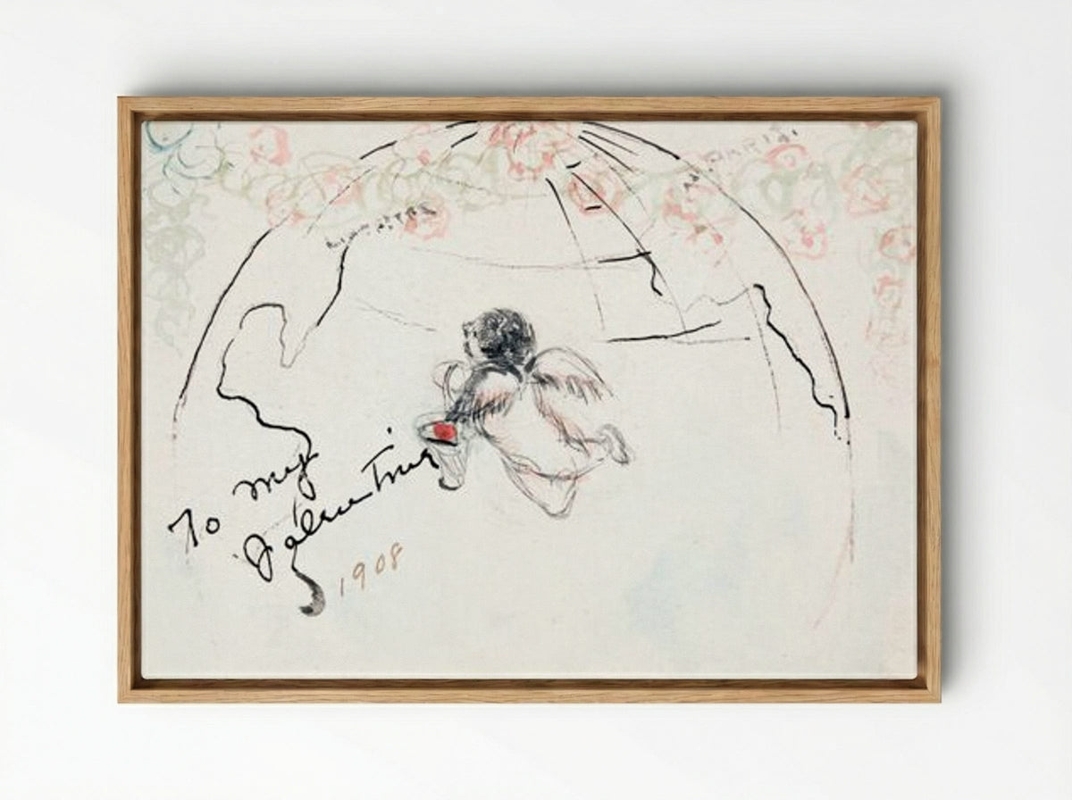 To My Valentine - Charles Demuth - Framed Canvas Wood