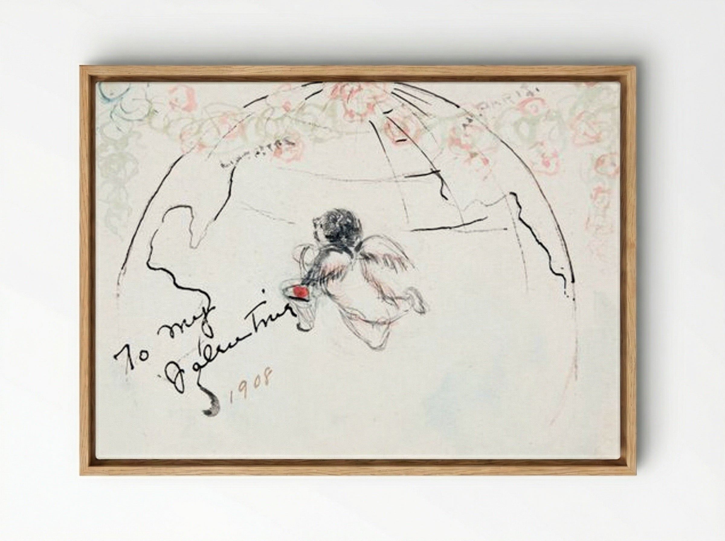 To My Valentine - Charles Demuth - Framed Canvas Wood