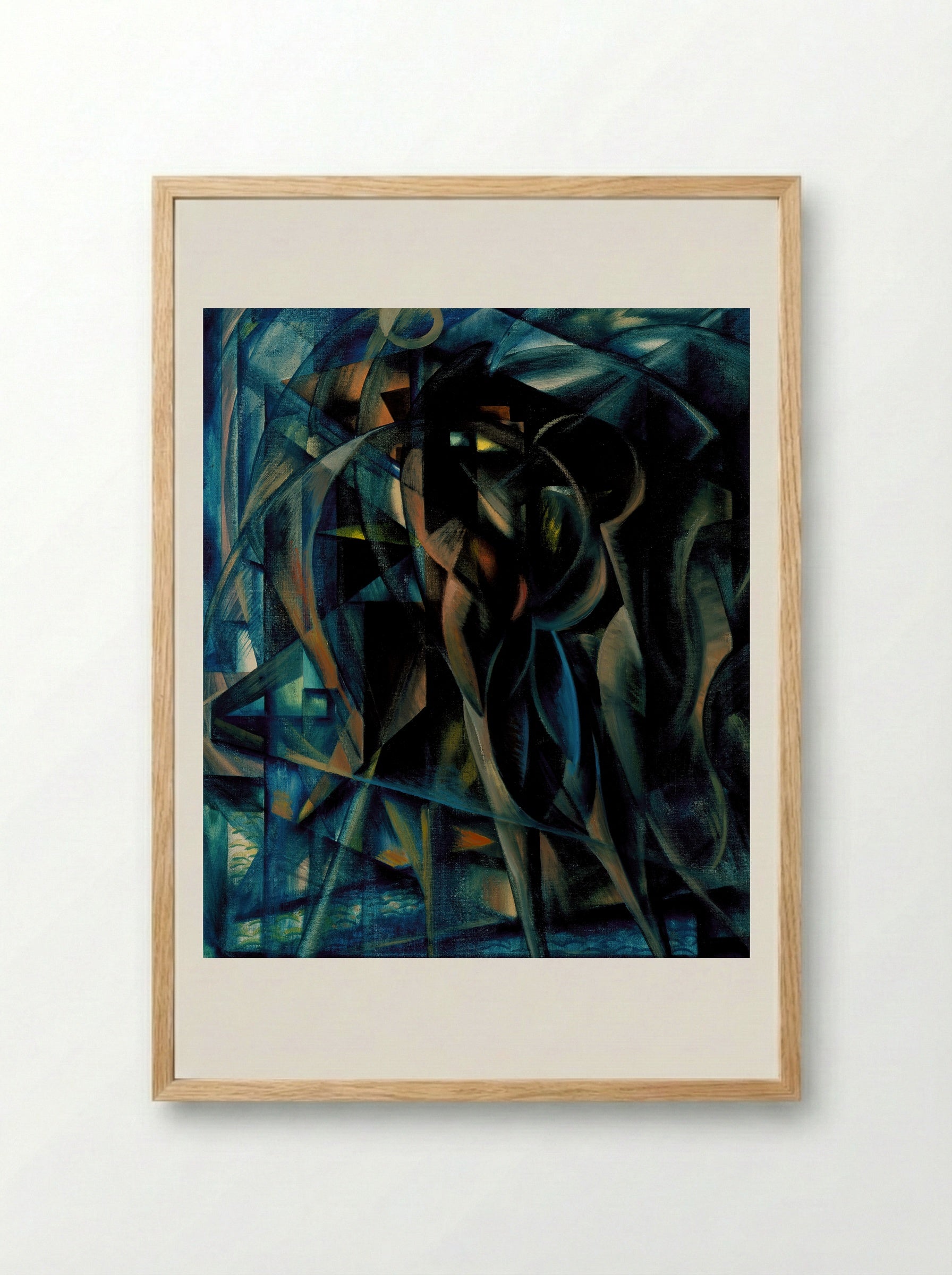Figures in Blue - Benjamin F. Berlin - Framed Print Wood