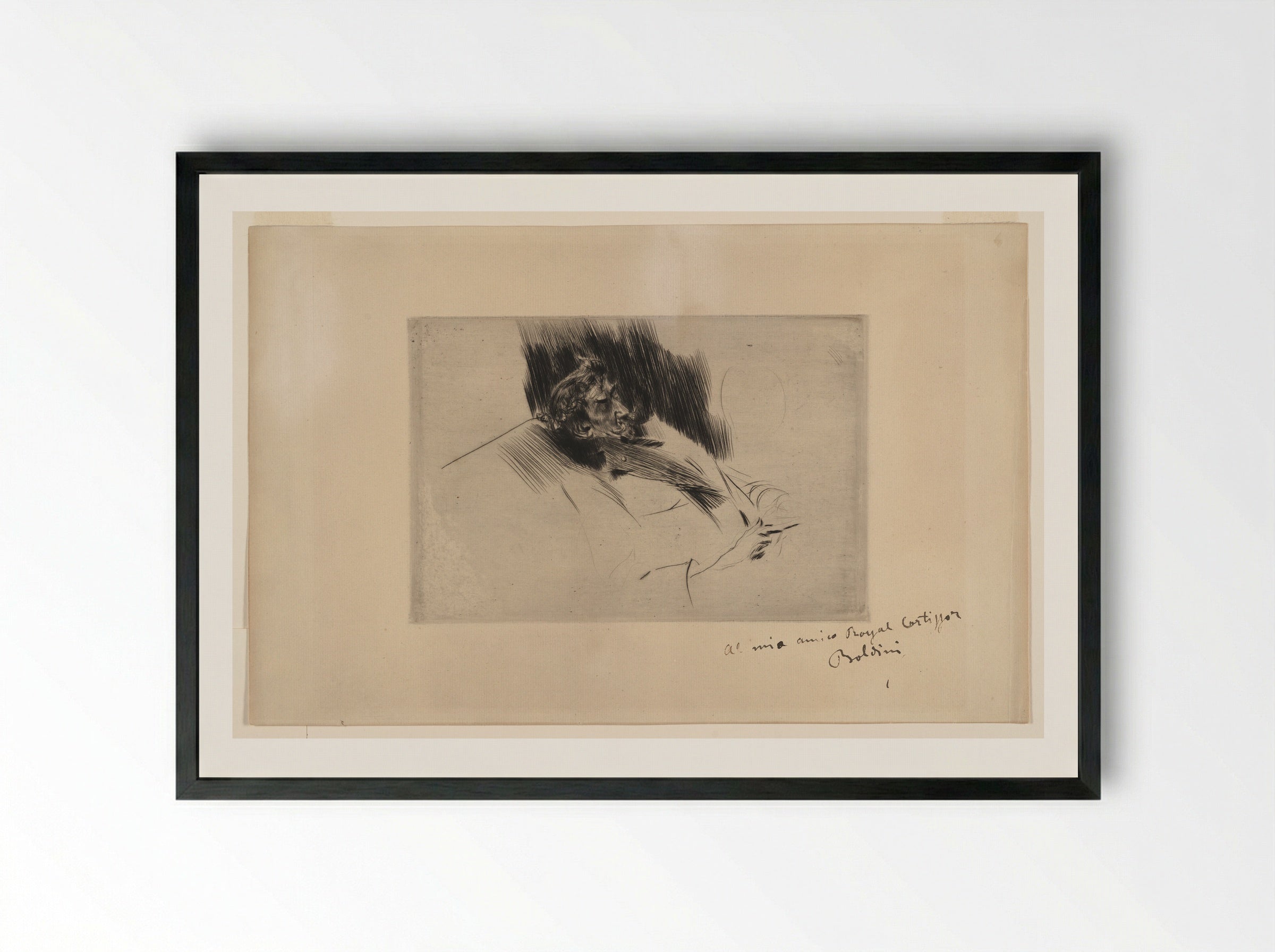 James A. McNeill Whistler, Asleep - Giovanni Boldini - Framed Print Black