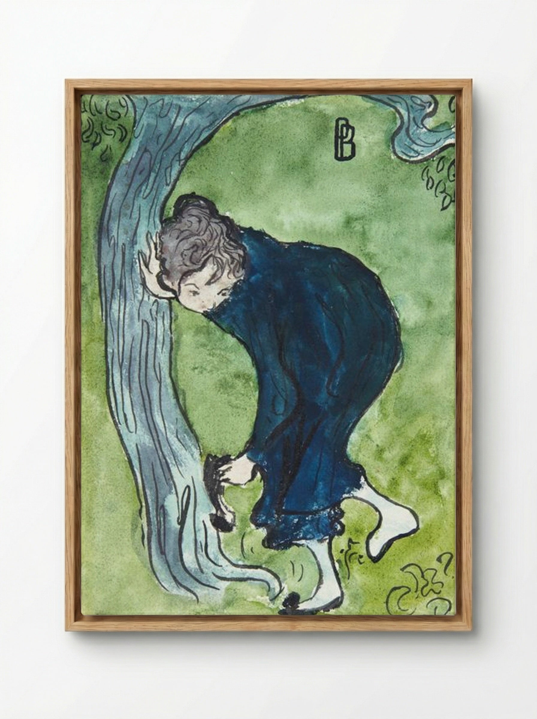 The False Step - Pierre Bonnard - Framed Canvas Wood