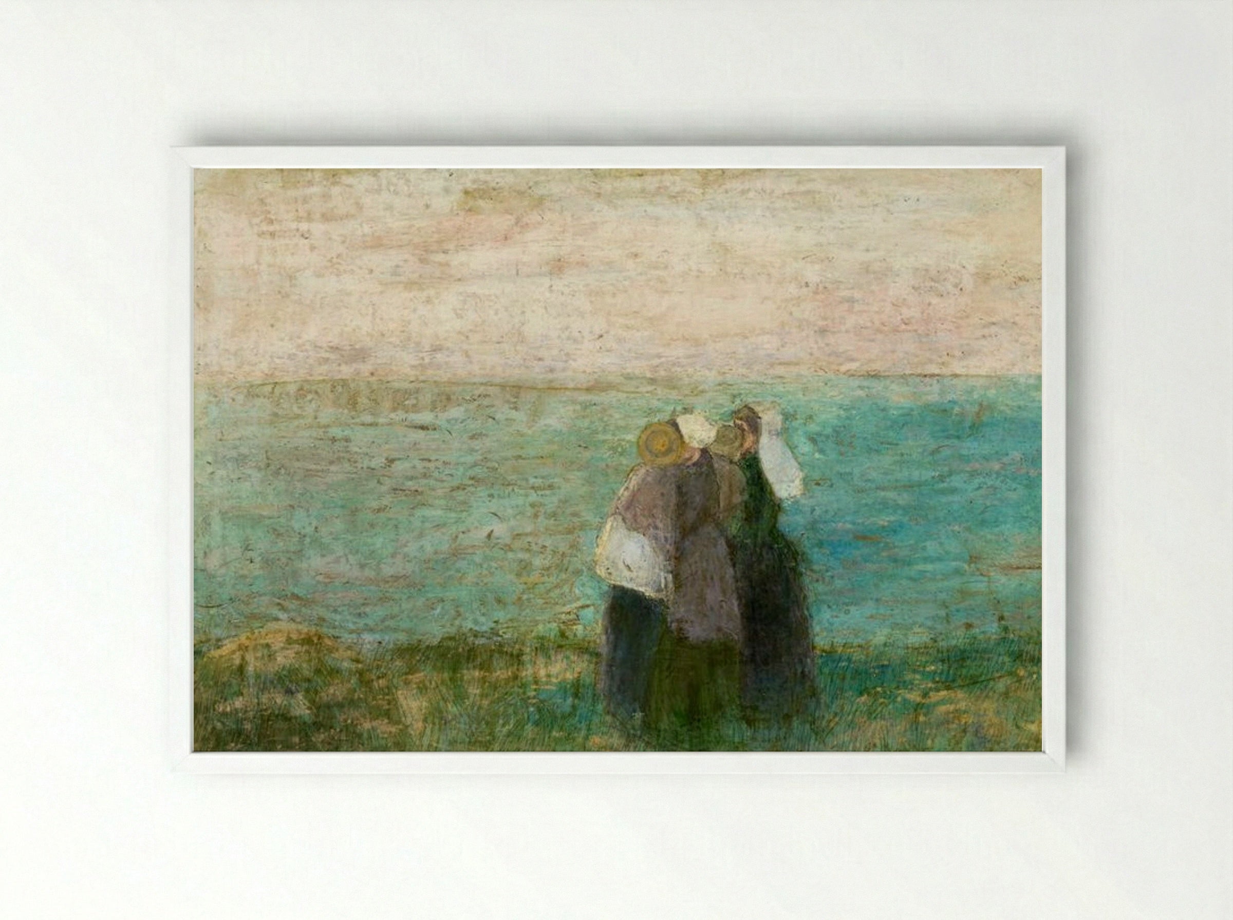 Women by the Sea - Jan Toorop - Framed Print White