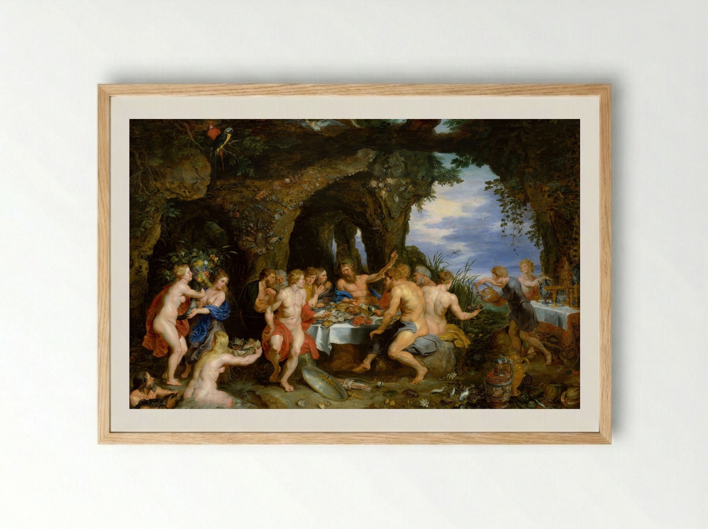 The Feast of Achelous - Peter Paul Rubens - Framed Print Wood