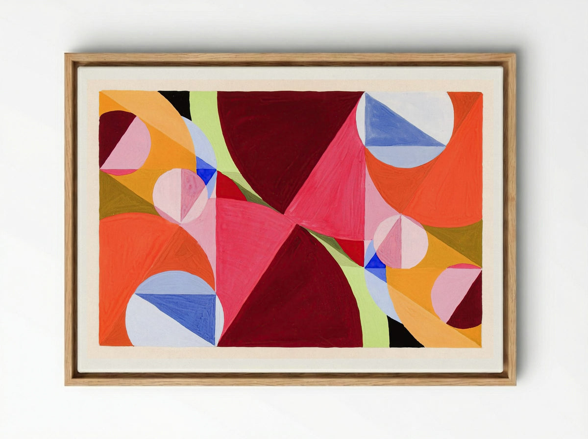 Area Broken by Perpendiculars - Joseph Schillinger - Framed Canvas Wood