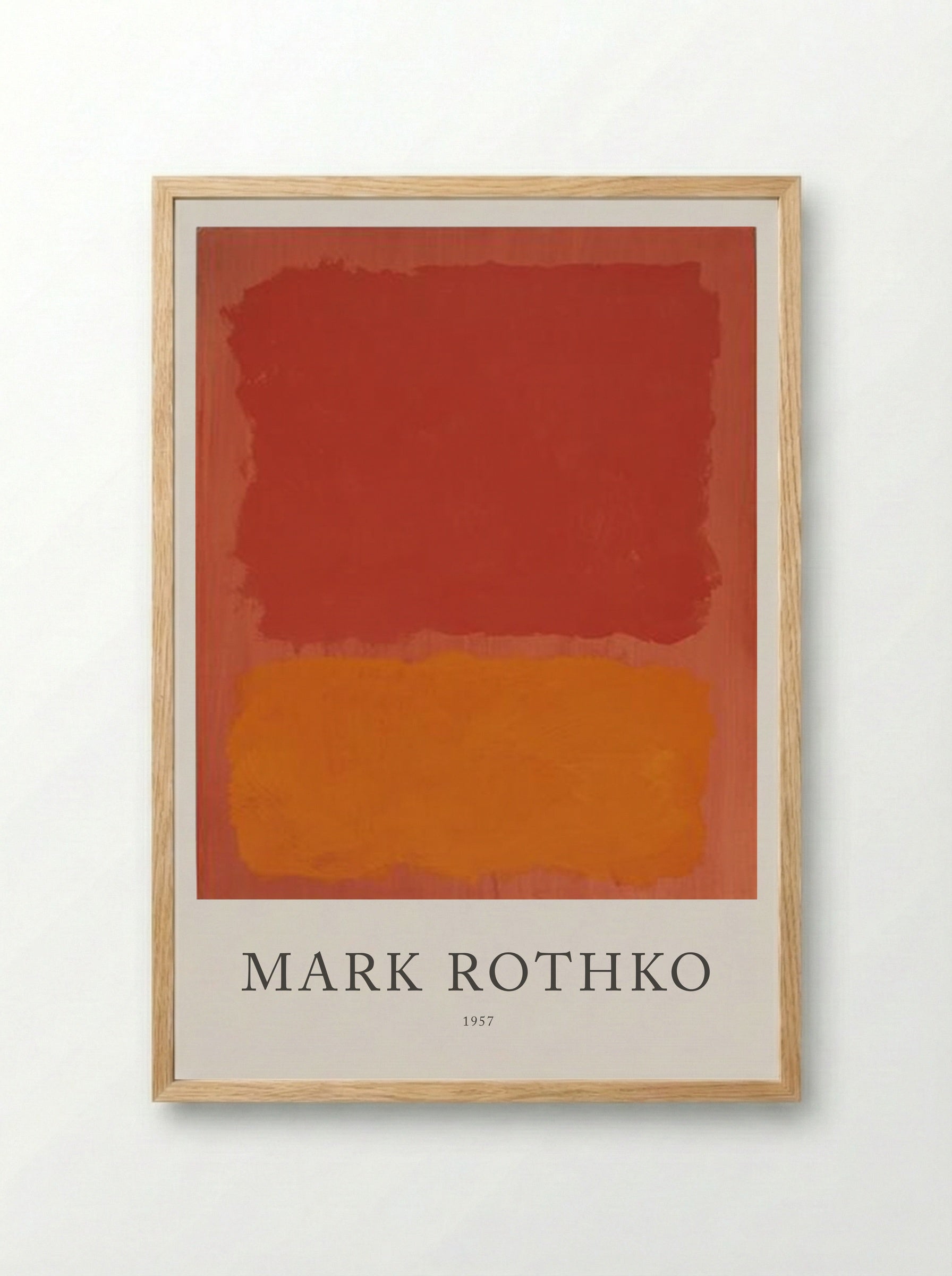 Untitled (Red and Orange) - Mark Rothko - Framed Print Wood