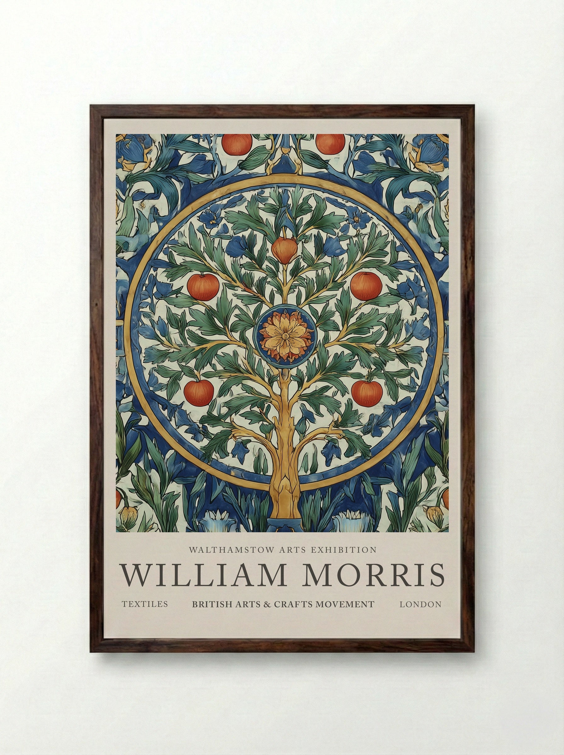 Tree of Abundance - William Morris - Framed Print Dark Wood