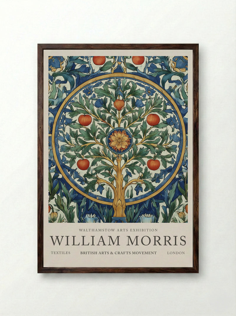 Tree of Abundance - William Morris - Framed Print Dark Wood