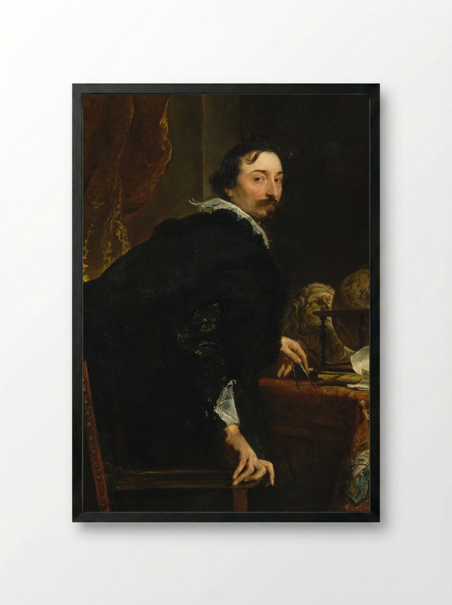 Lucas van Uffel - Anthony van Dyck - Framed Print Black
