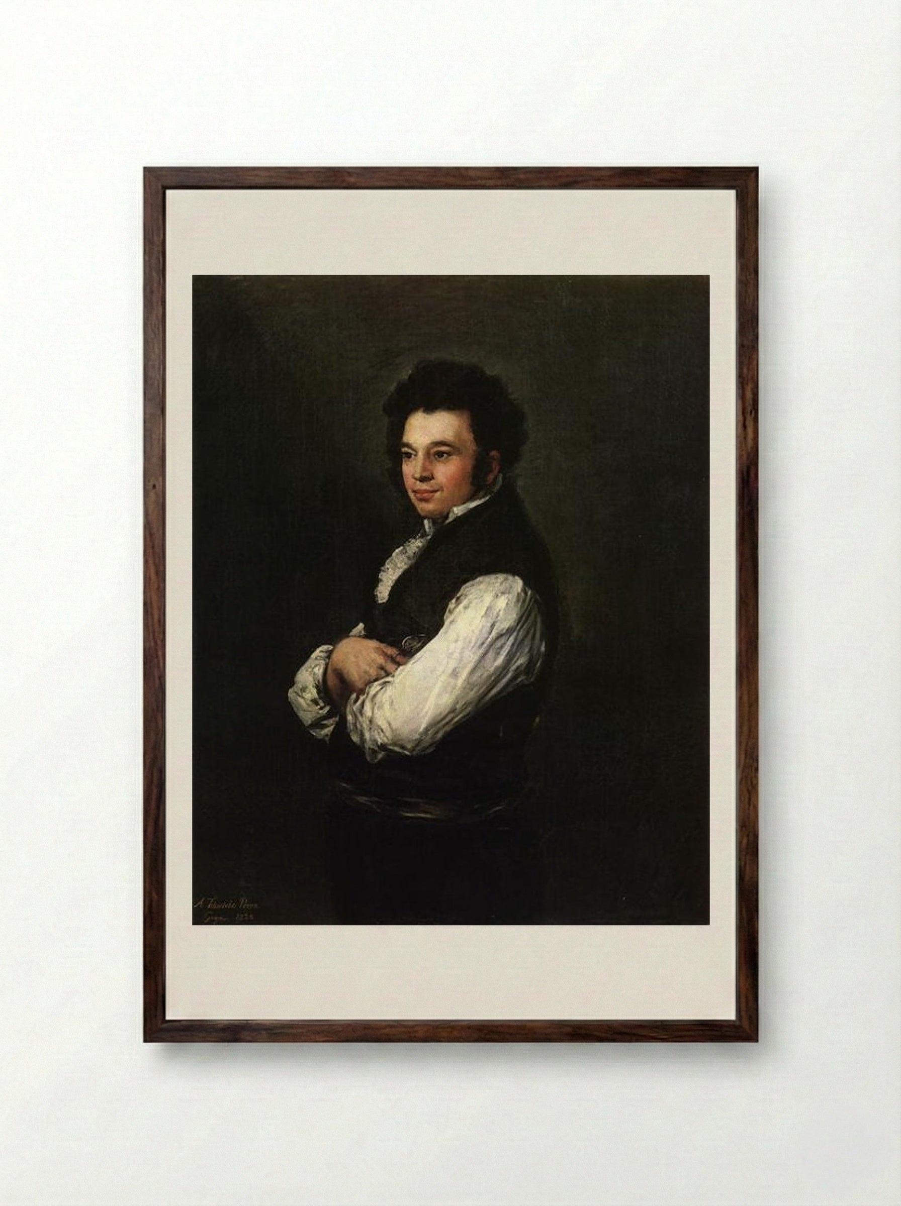 Tubercio Pérez Cuervo - Francisco Goya - Framed Print Dark Wood