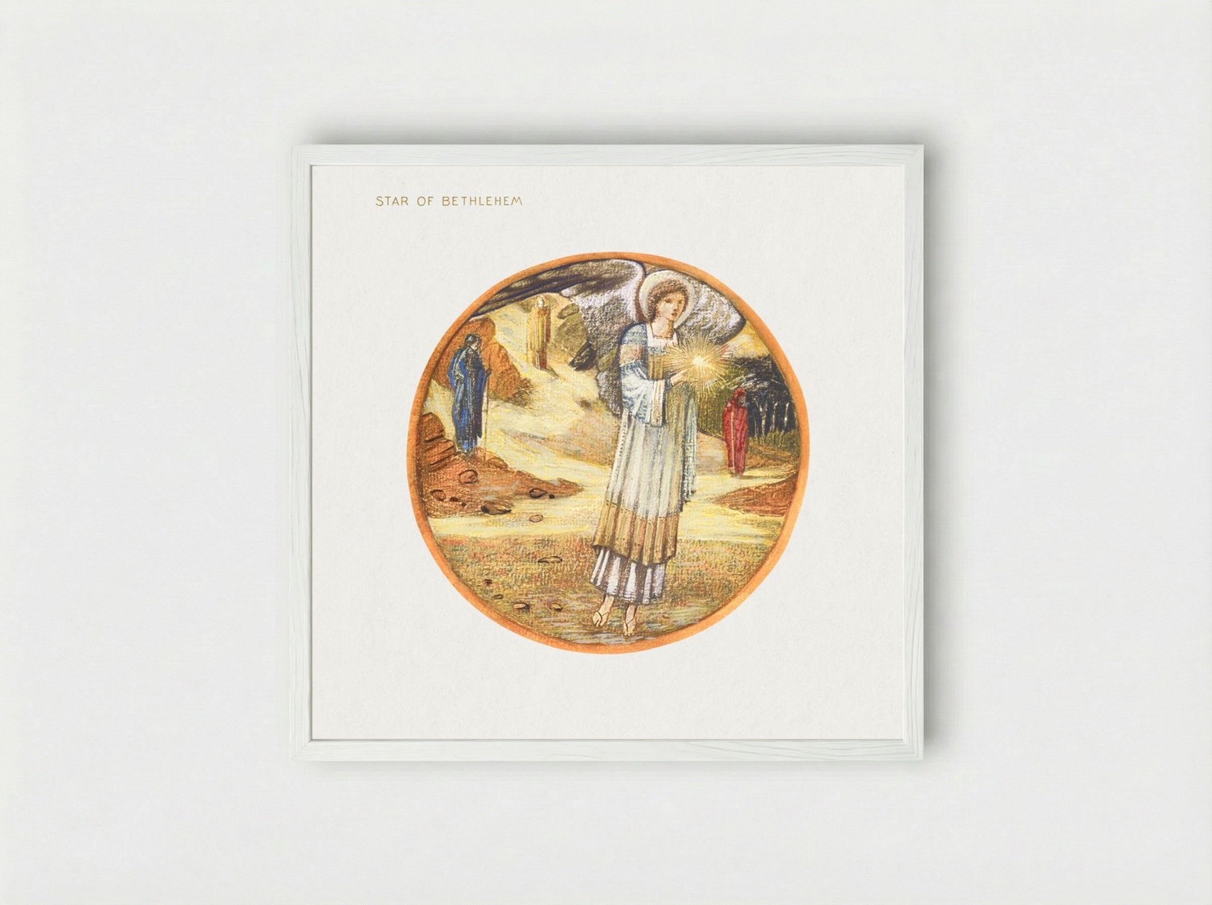 Star of Bethlehem - Edward Burne-Jones - Framed Print White