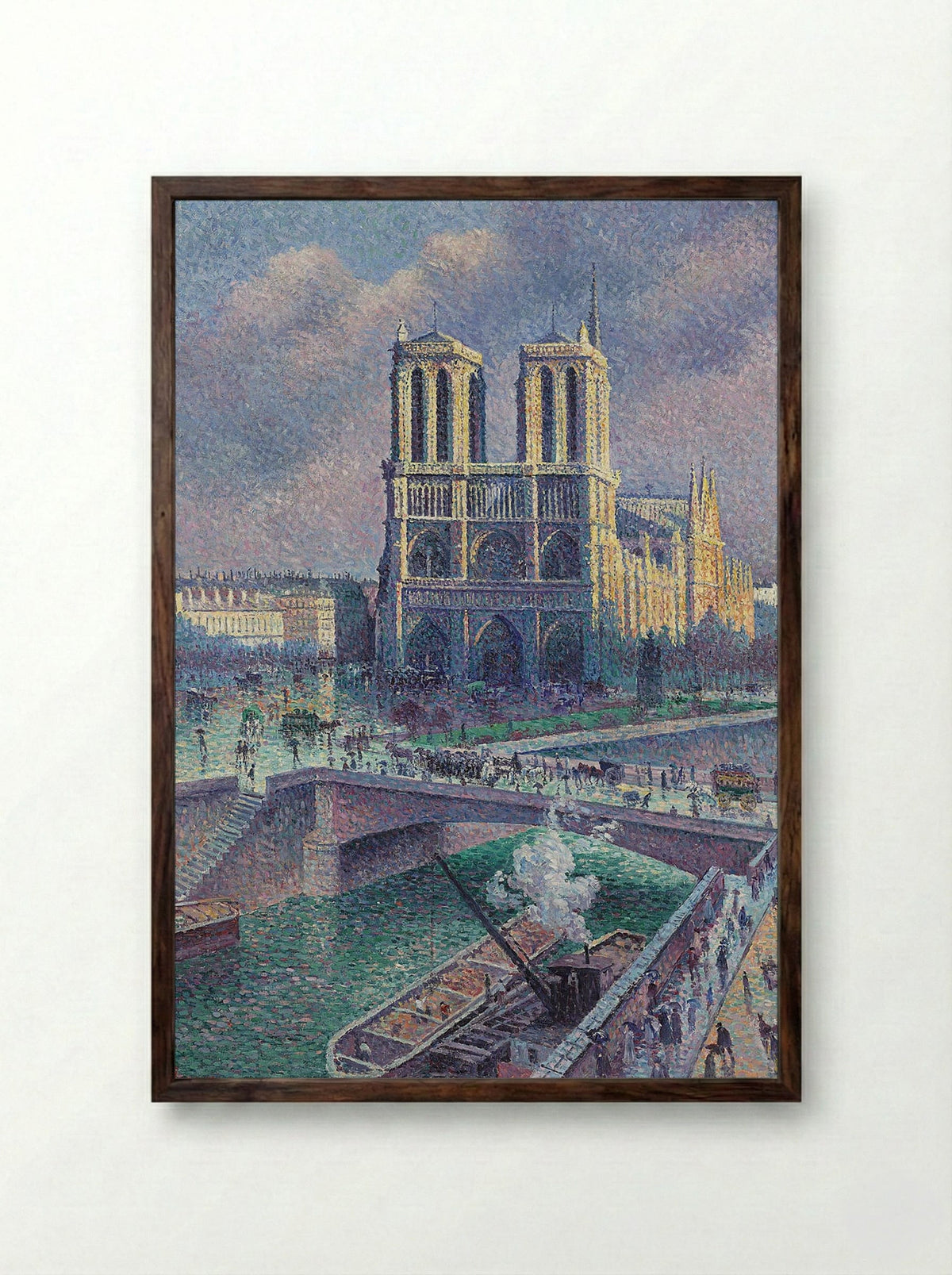 Notre Dame de Paris - Maximilien Luce - Framed Print Dark Wood