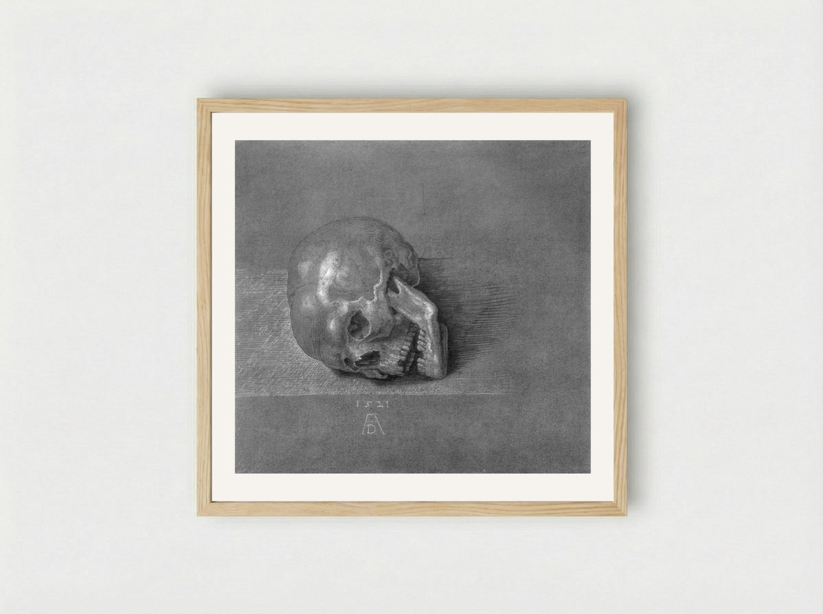 Skull (Study) - Albrecht Dürer - Framed Print Wood