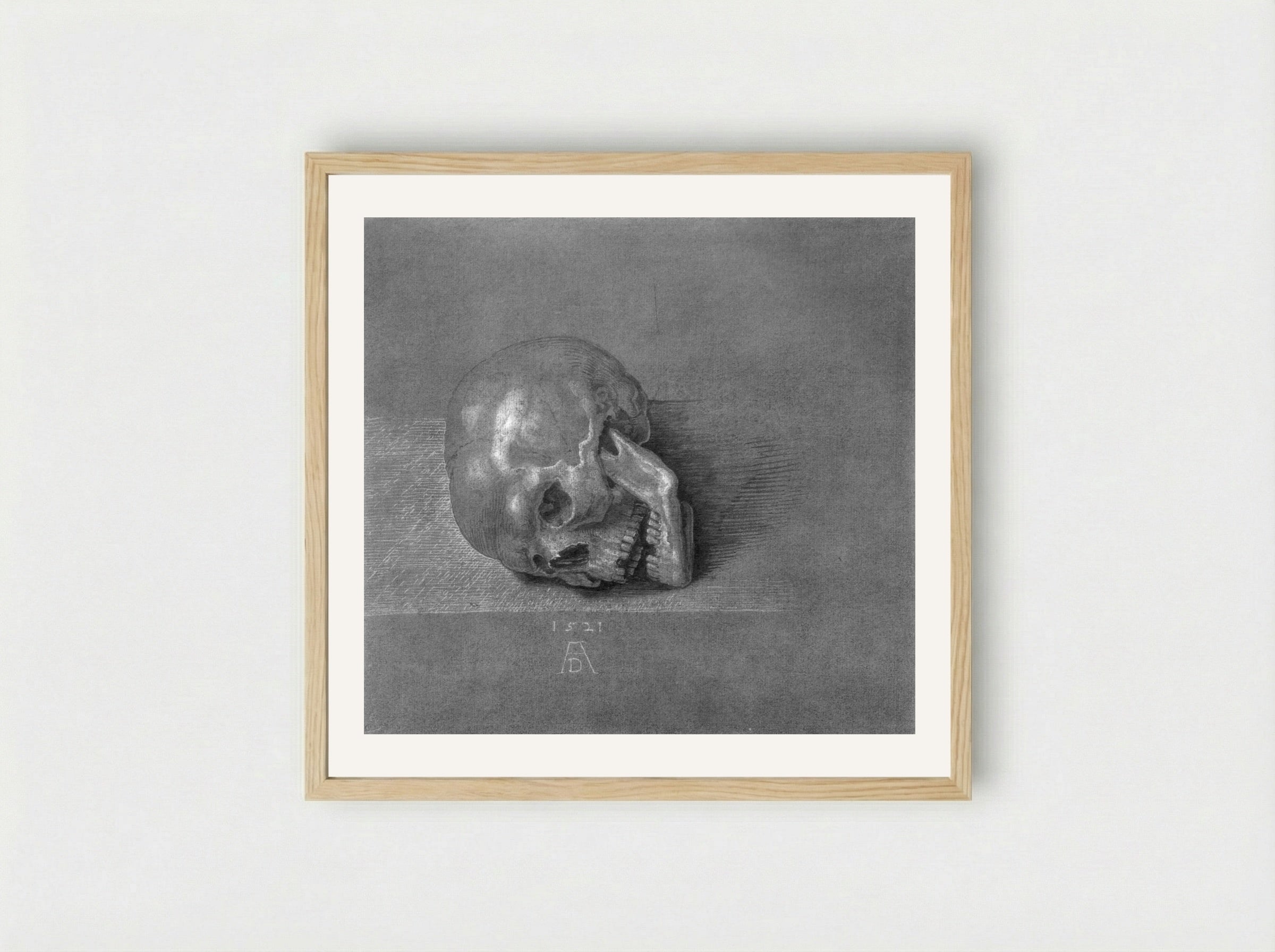Skull (Study) - Albrecht Dürer - Framed Print Wood