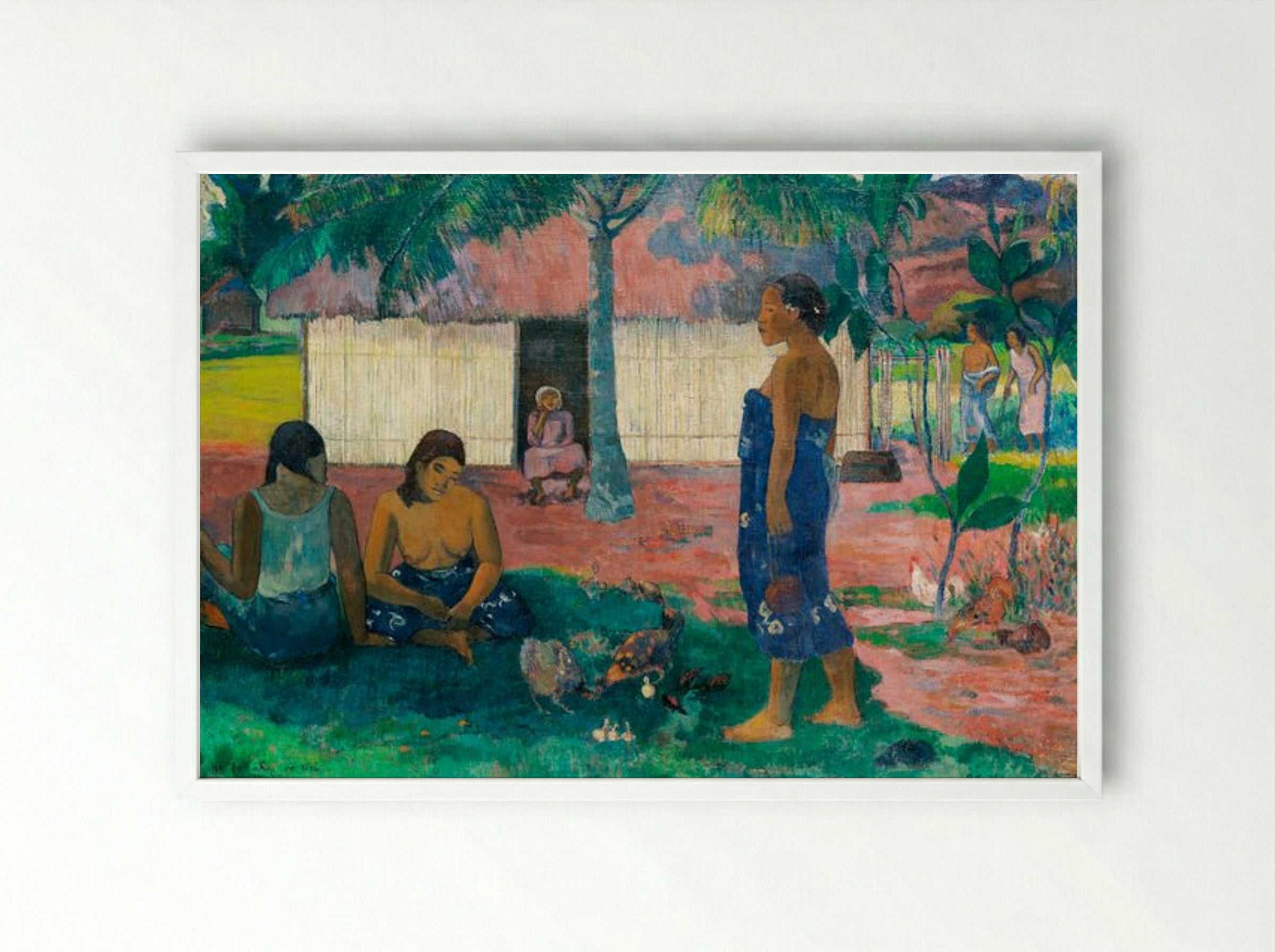 Why Are You Angry? (No te aha oe riri) - Paul Gauguin - Framed Print White
