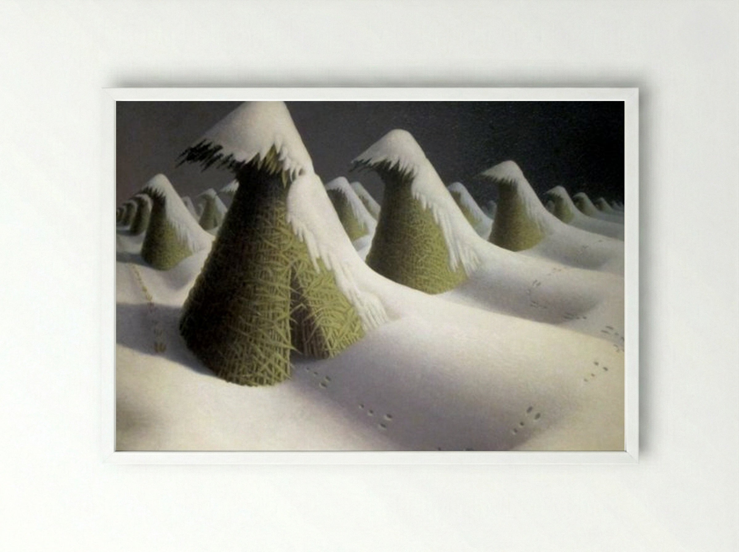 January - Grant Wood - Framed Print White