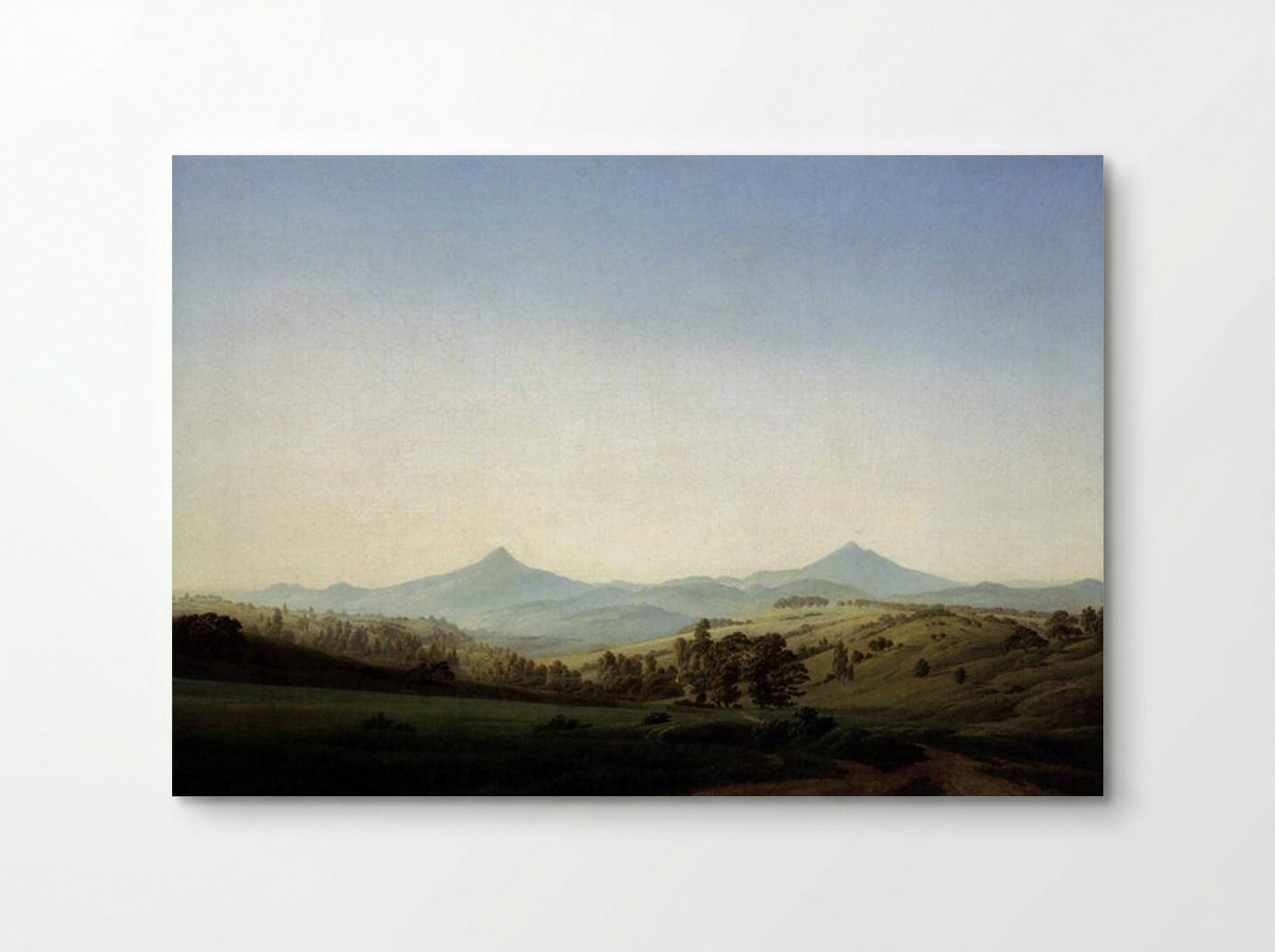 Bohemian Landscape with Mount Milleschauer - Caspar David Friedrich - Poster